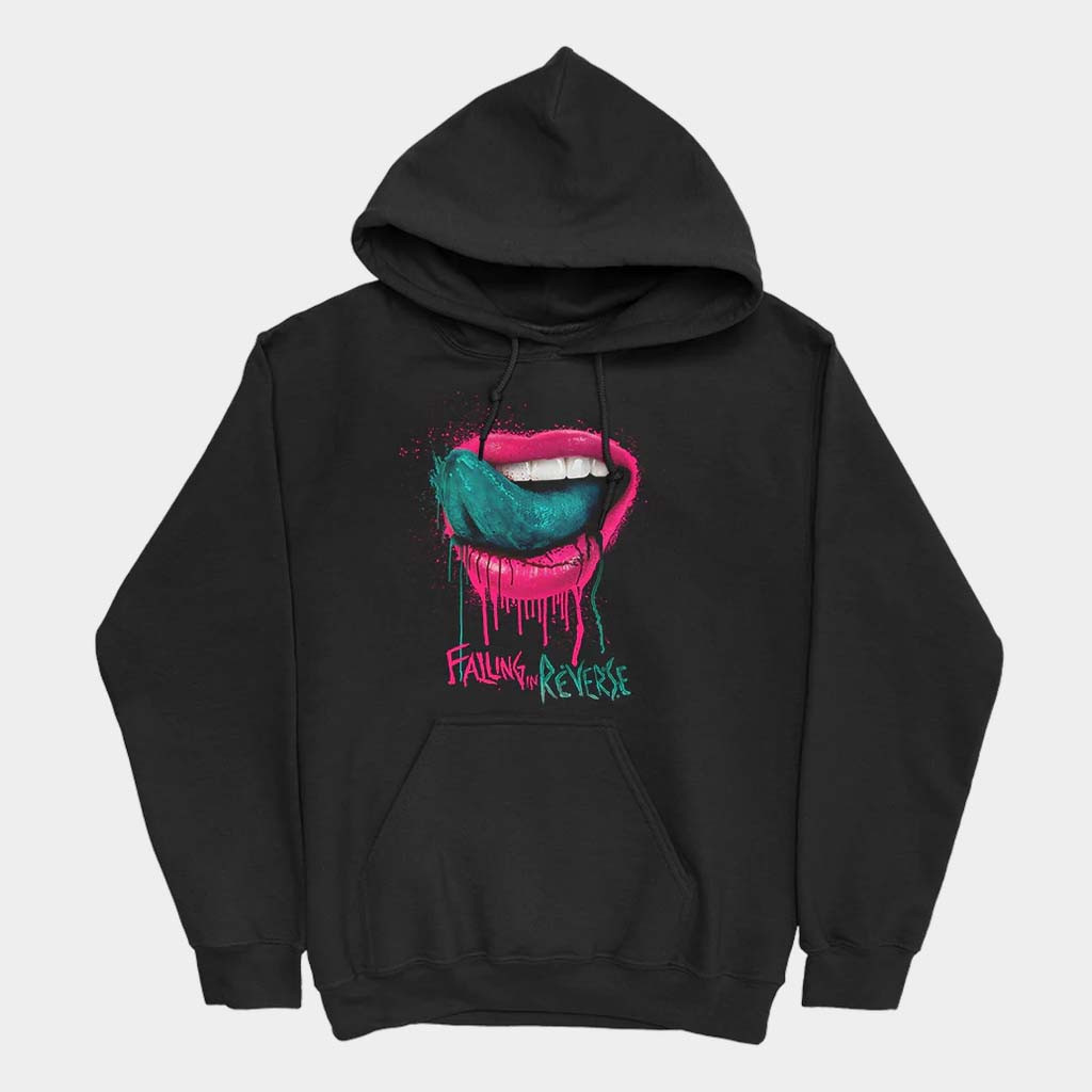 Falling In Reverse Merch Lips Hoodie Falling In Reverse Hoodie Gifts For Rock Band Fans