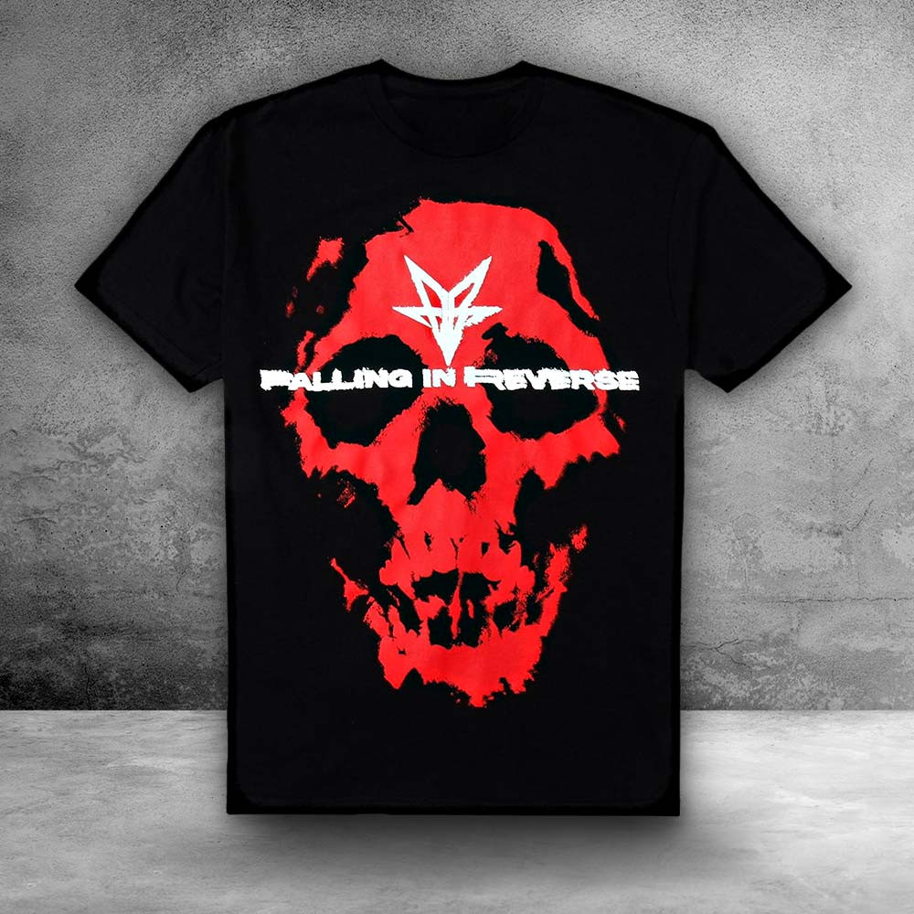 Falling In Reverse Red Skull Puff T-Shirt Perfect Rock Fan Merch Gift For Him