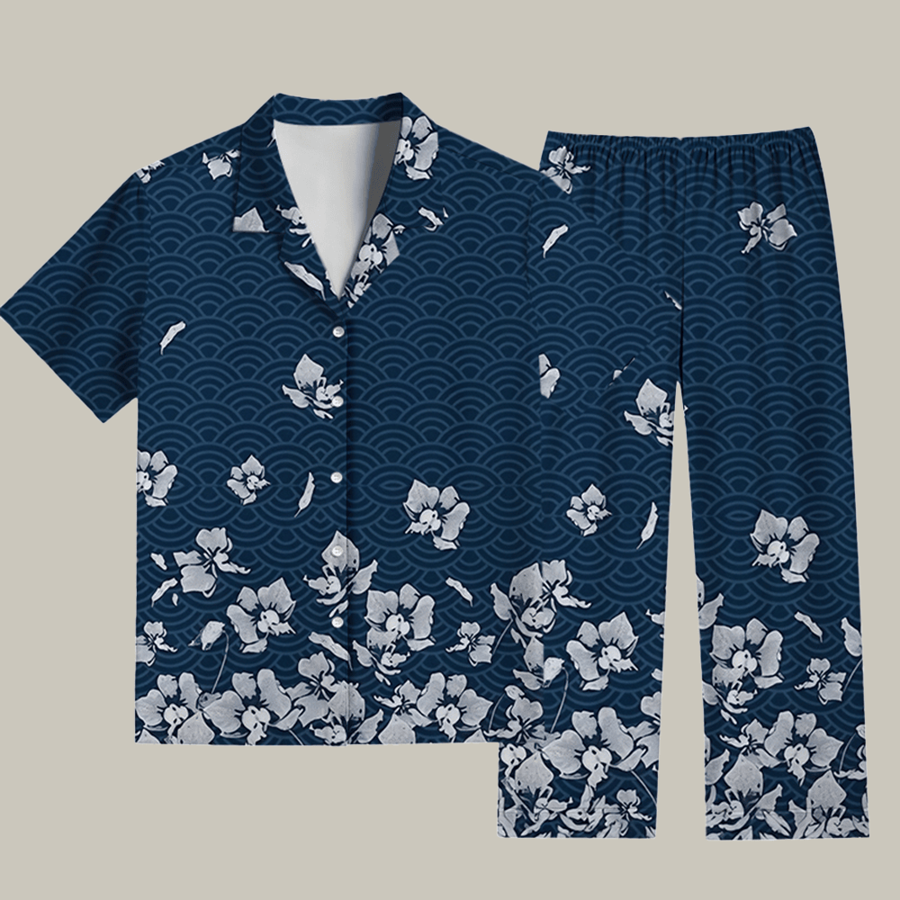 Falling Petals Aloha Pajama Set Cool Christmas Clothes Christmas Presents For Mum
