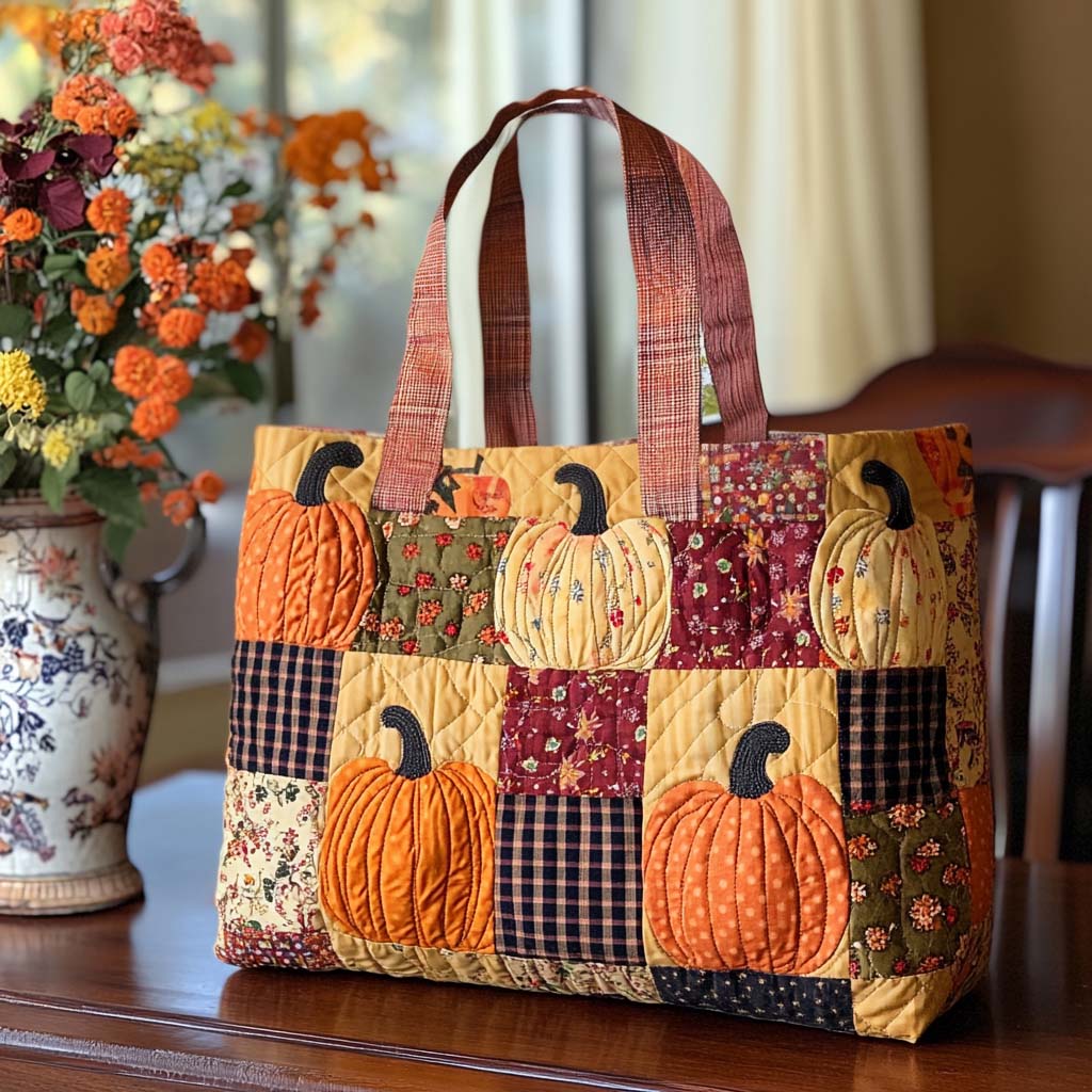 Falling Rustle Quilted Tote Bag Best Autumn Gifts