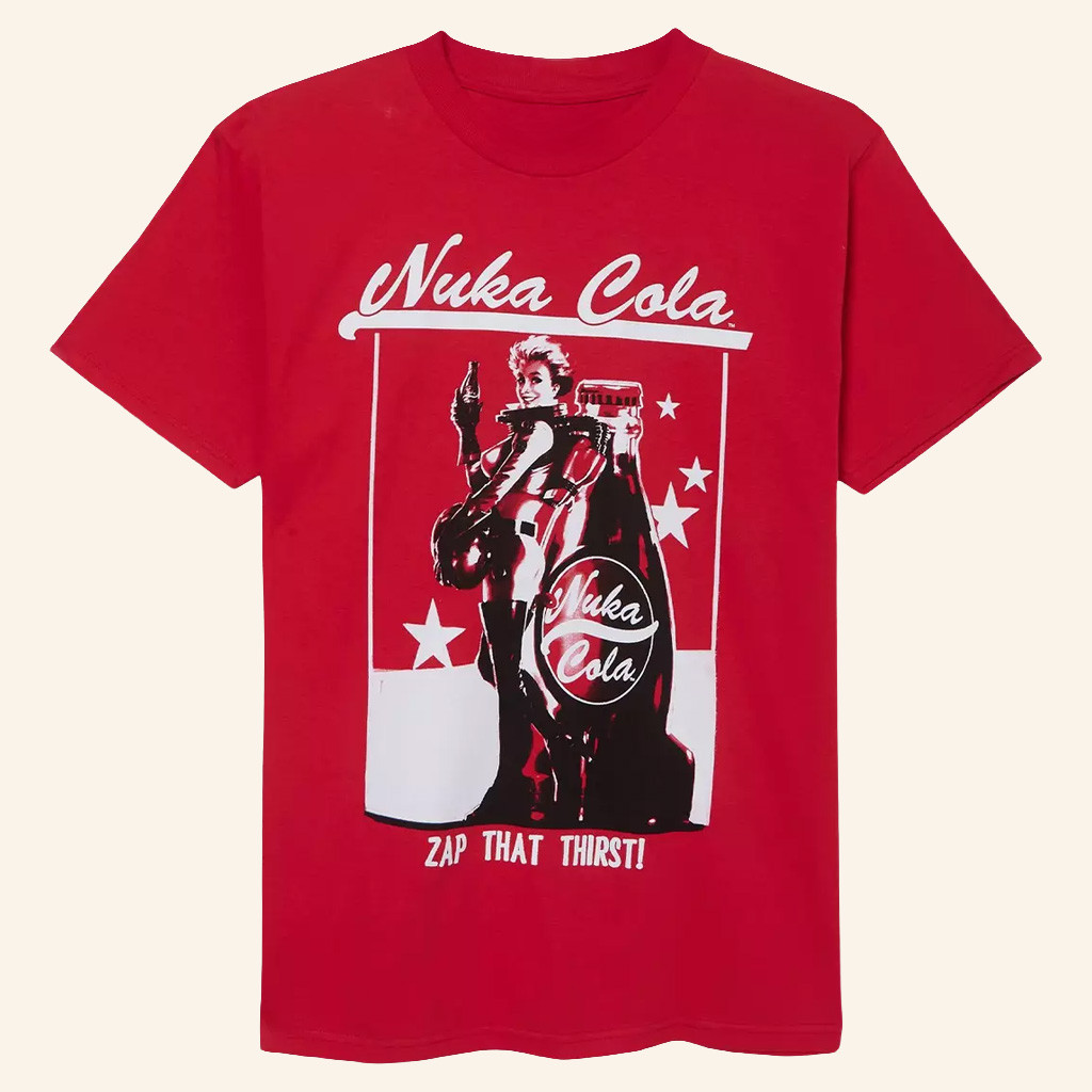 Fallout Merch Nuka Cola Poster T-Shirt Zap That Thirst Shirt Gifts For Friends