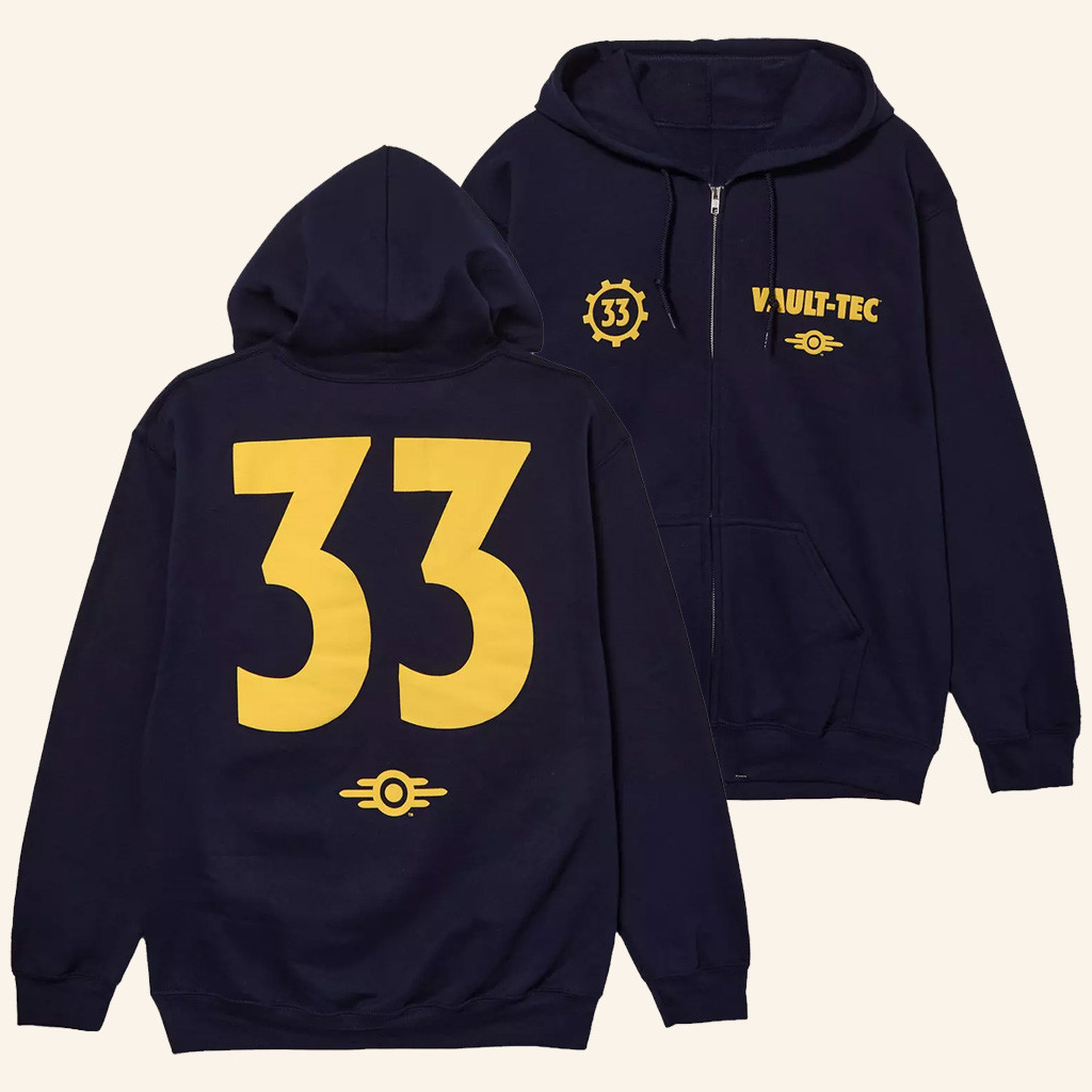 Fallout Merch Vault Tec 33 Hoodie Birthday Present For Friends