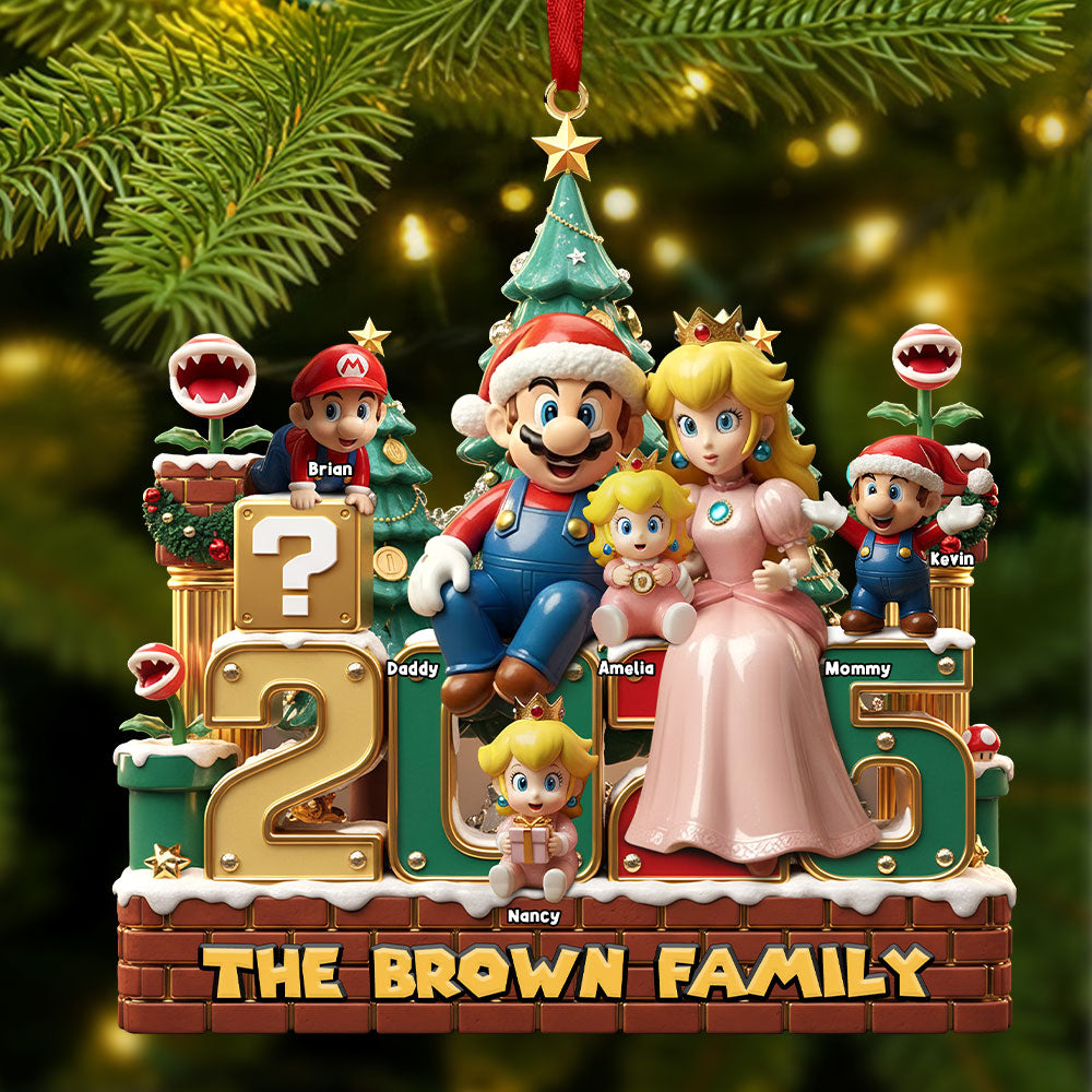 Family 2025 Ornament - Personalized Gift For Family Christmas Ornament - Holiday Season Gift Idea