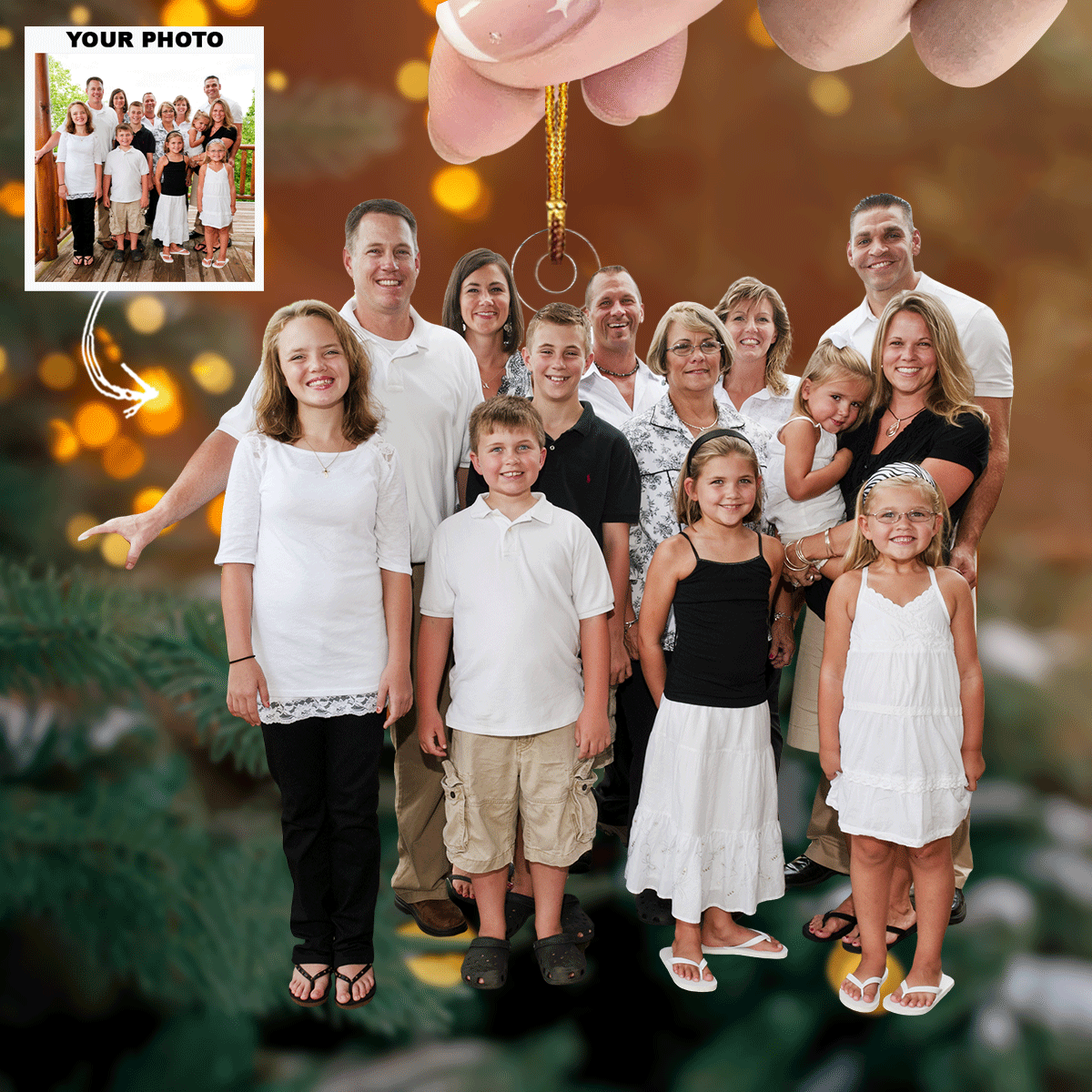 Family Gathering Personalized Photo Mica Ornament Gift For Family Family Members 2