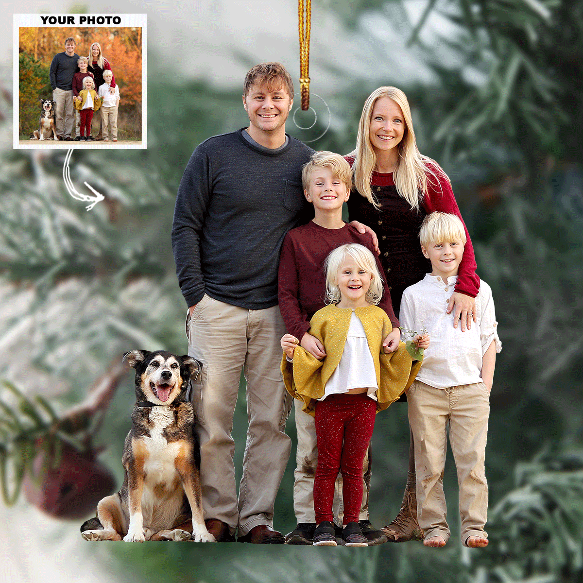 Family Is Everything Personalized Photo Mica Ornament Gift For Family Family Members