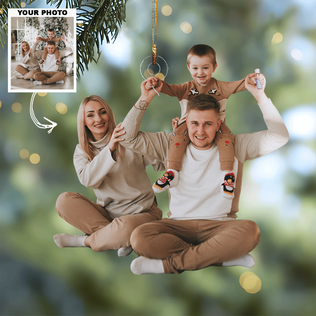 Family Is Life S Greatest Blessing Personalized Photo Mica Ornament Christmas Gift For