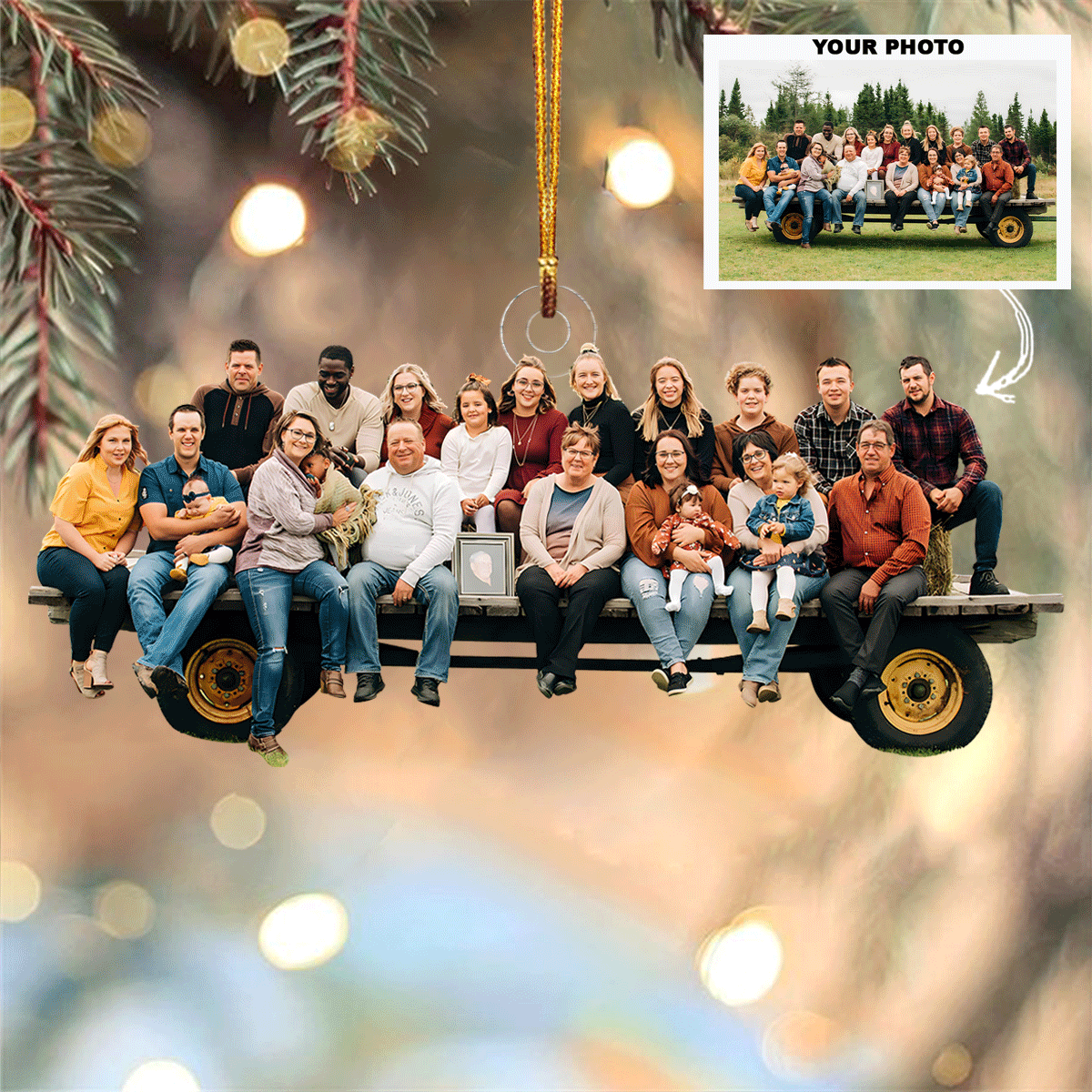 Family Legacy Personalized Photo Mica Ornament Gift For Family Members