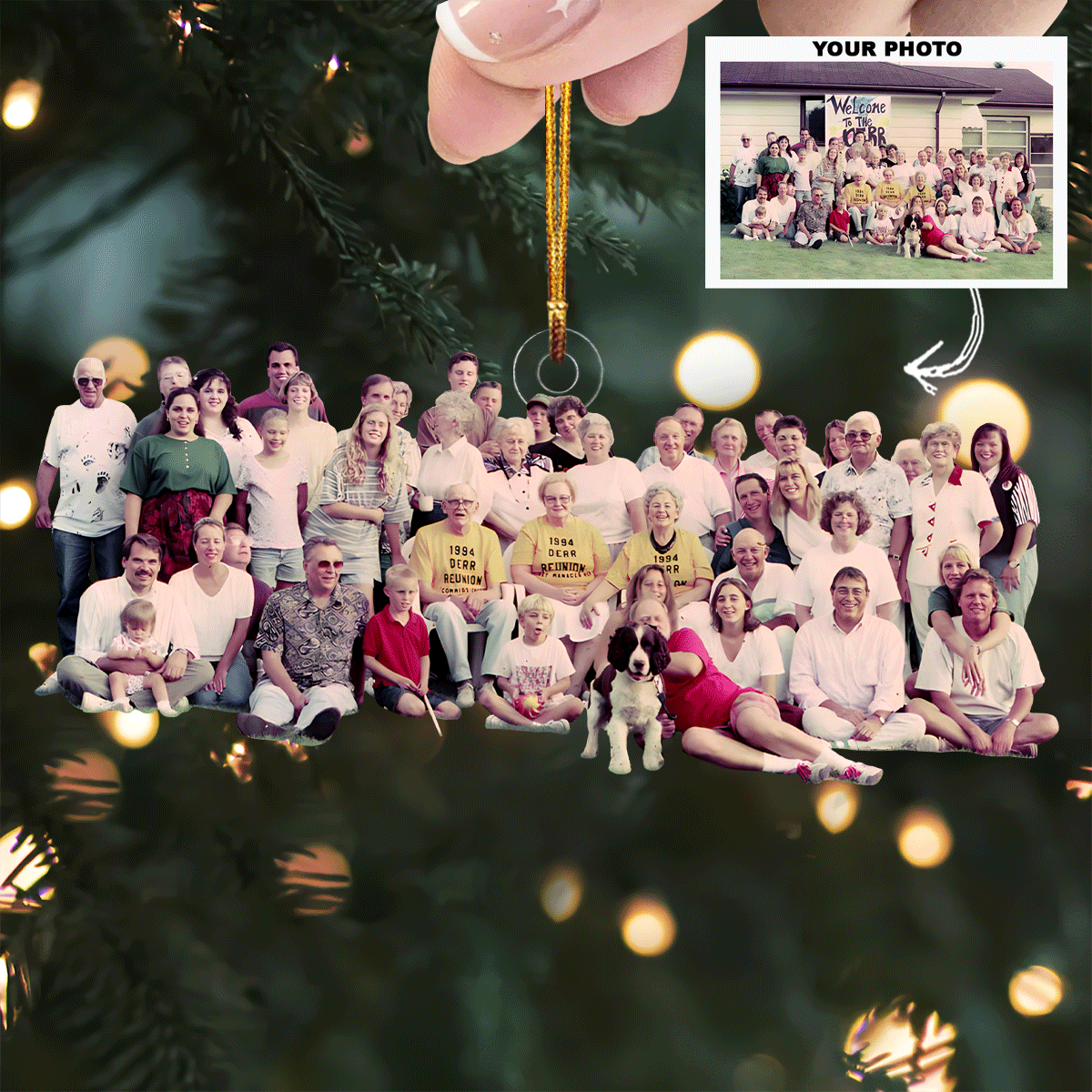 Family Moments Captured Personalized Photo Mica Ornament Gift For Family Members