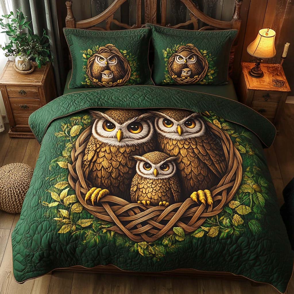 Family Of Wisdom Quilted Bedding Set Beautiful Bedding Merch Gift for a Peaceful Sleep