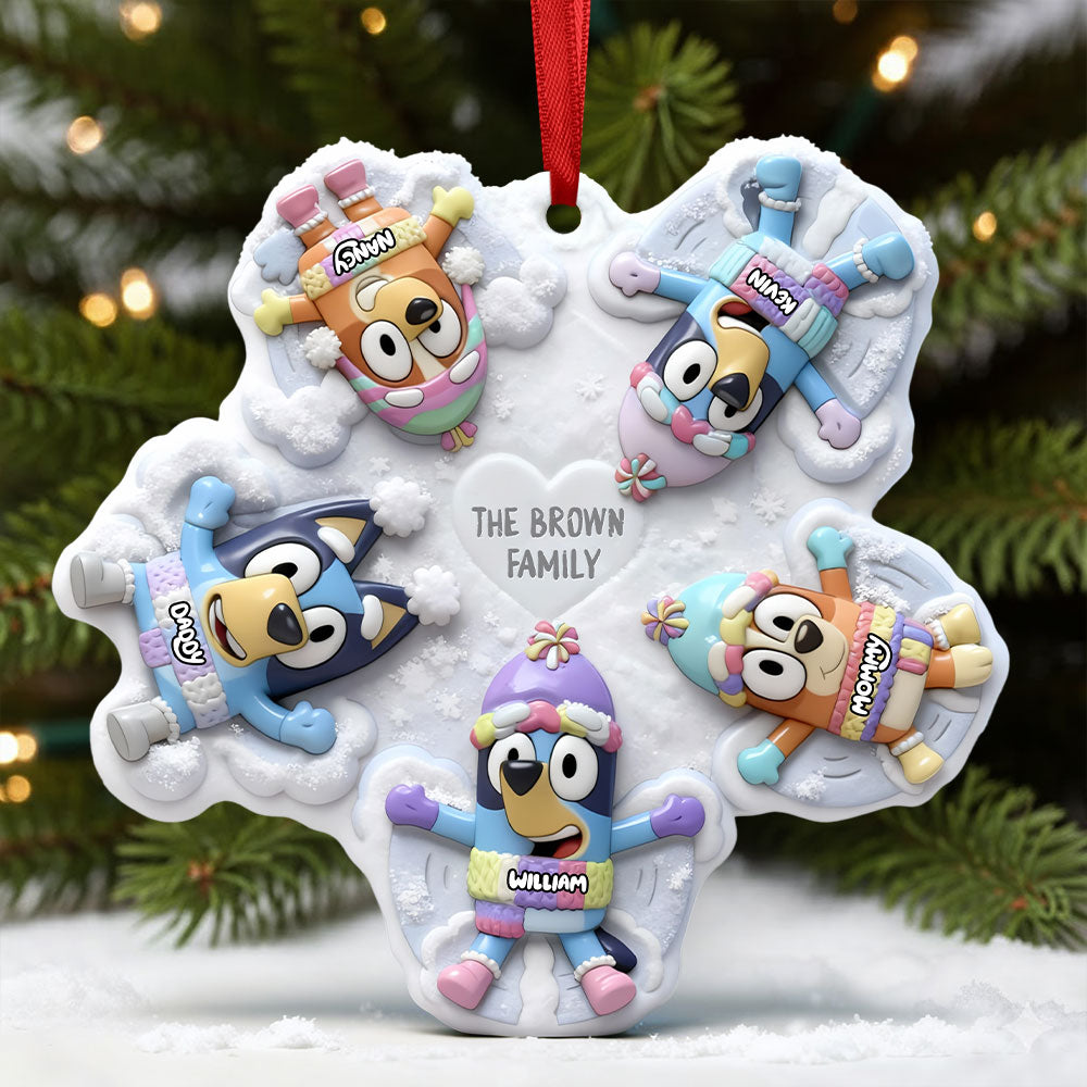 Family Snowflake Ornament - Personalized Gift For Family - Christmas Ornament Gift Idea