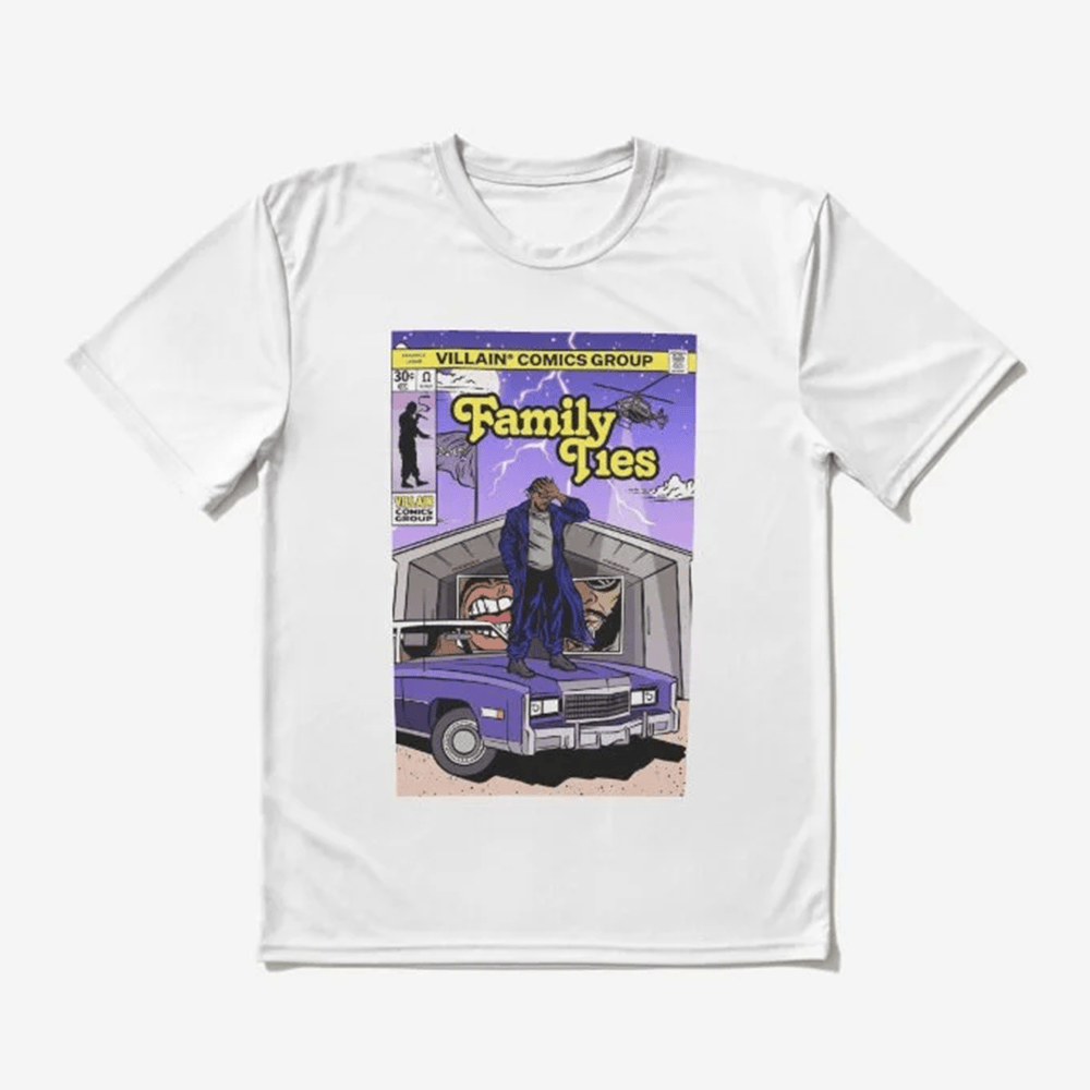 Family Ties Baby Keem X Kendrick Lamar T-Shirt Hip Hop Collaboration Merch Family Ties Music Gift