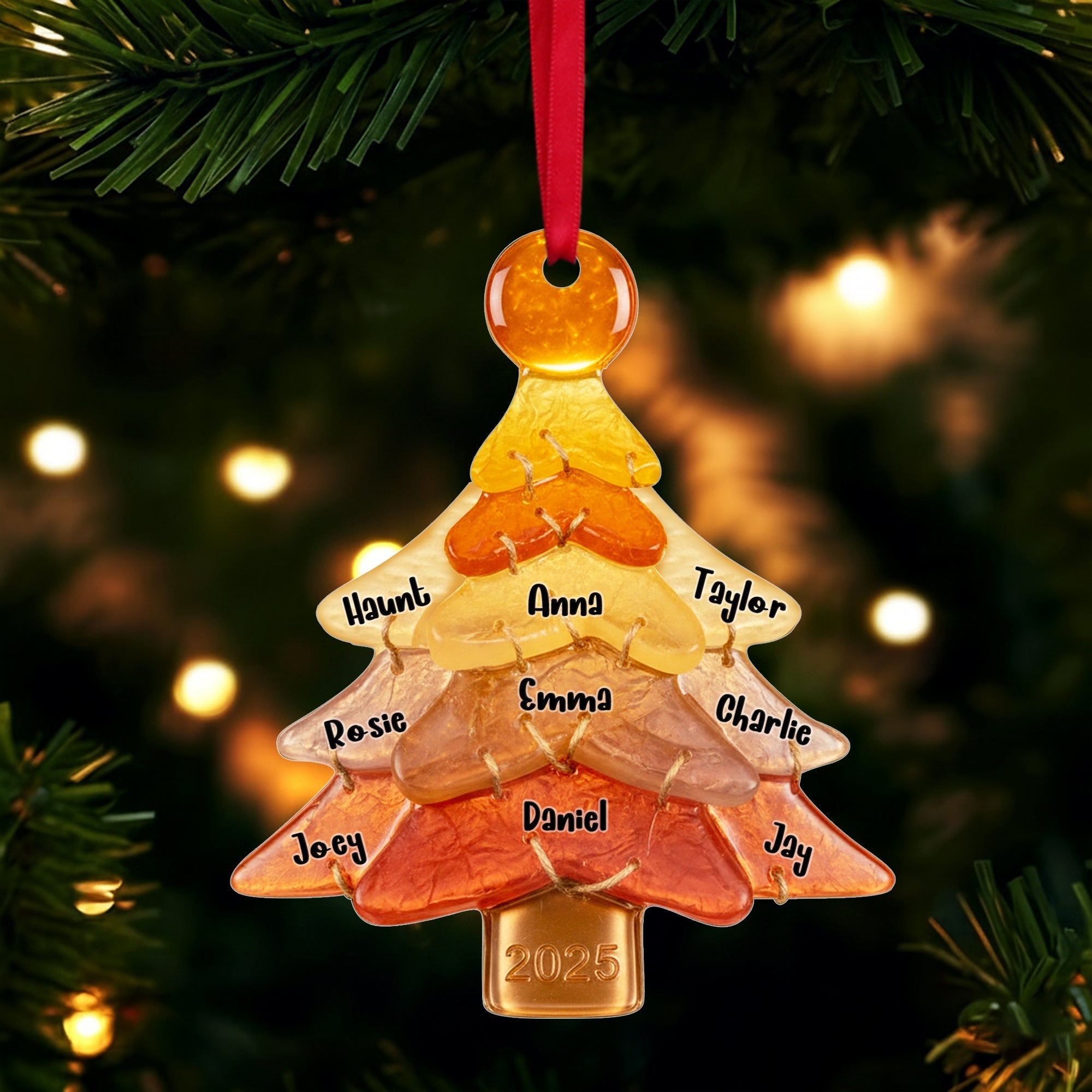 Family Tree Ornament - Personalized Gifts For Family - Holiday Season Gift Idea