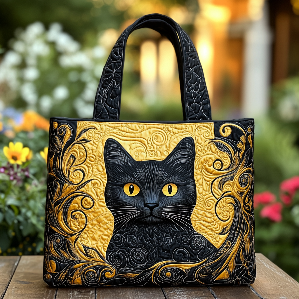 Fancy Cat Quilted Tote Bag Womens Cat Gifts