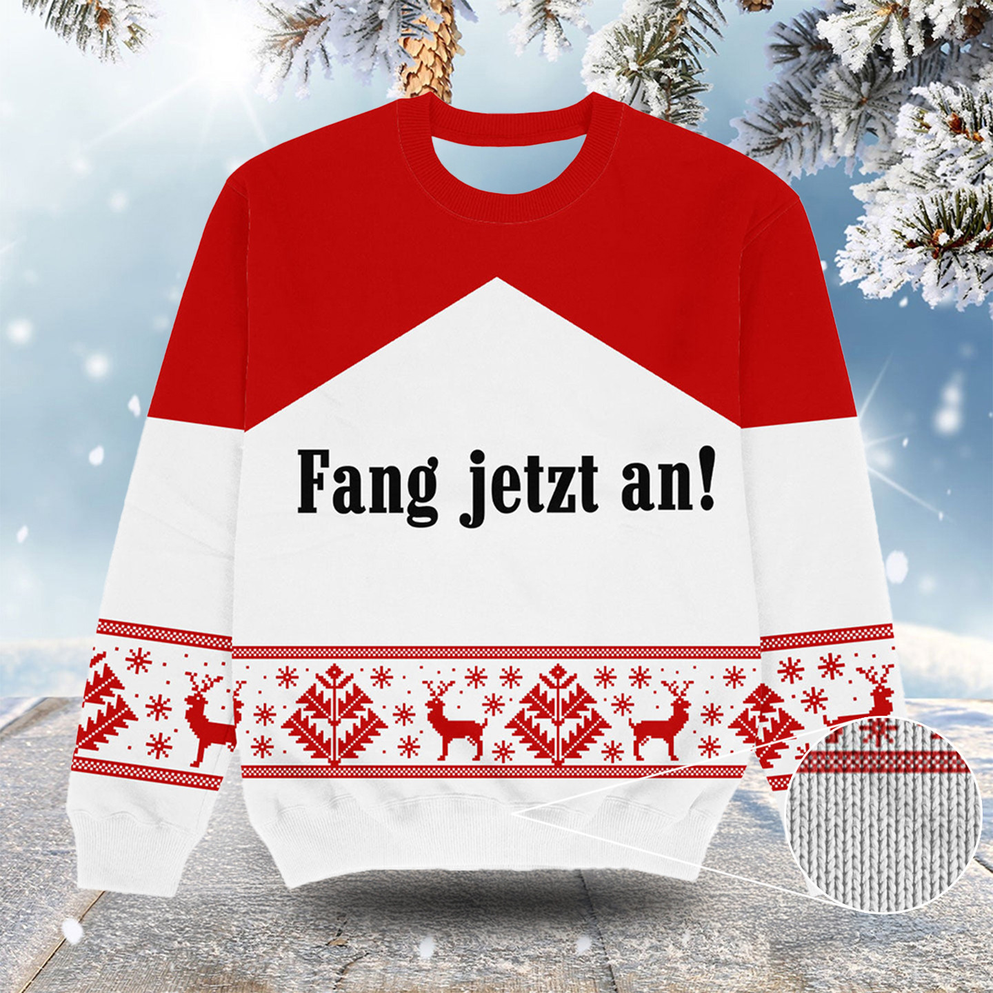 Fang Jetzt An Christmas Ugly Sweater Funny Christmas Apparel Unique Brother Gifts