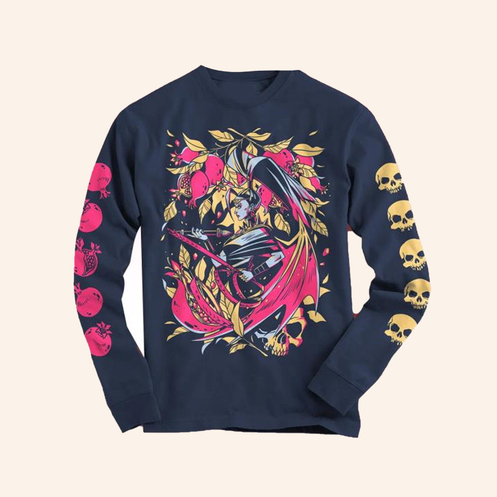 Fangamer Merch Hades First Of The Furies Long Sleeve T-Shirt Xmas Gifts For Him Fangamer Merch Hades First Of The Furies Long Sleeve T-Shirt Xmas Gifts For Him