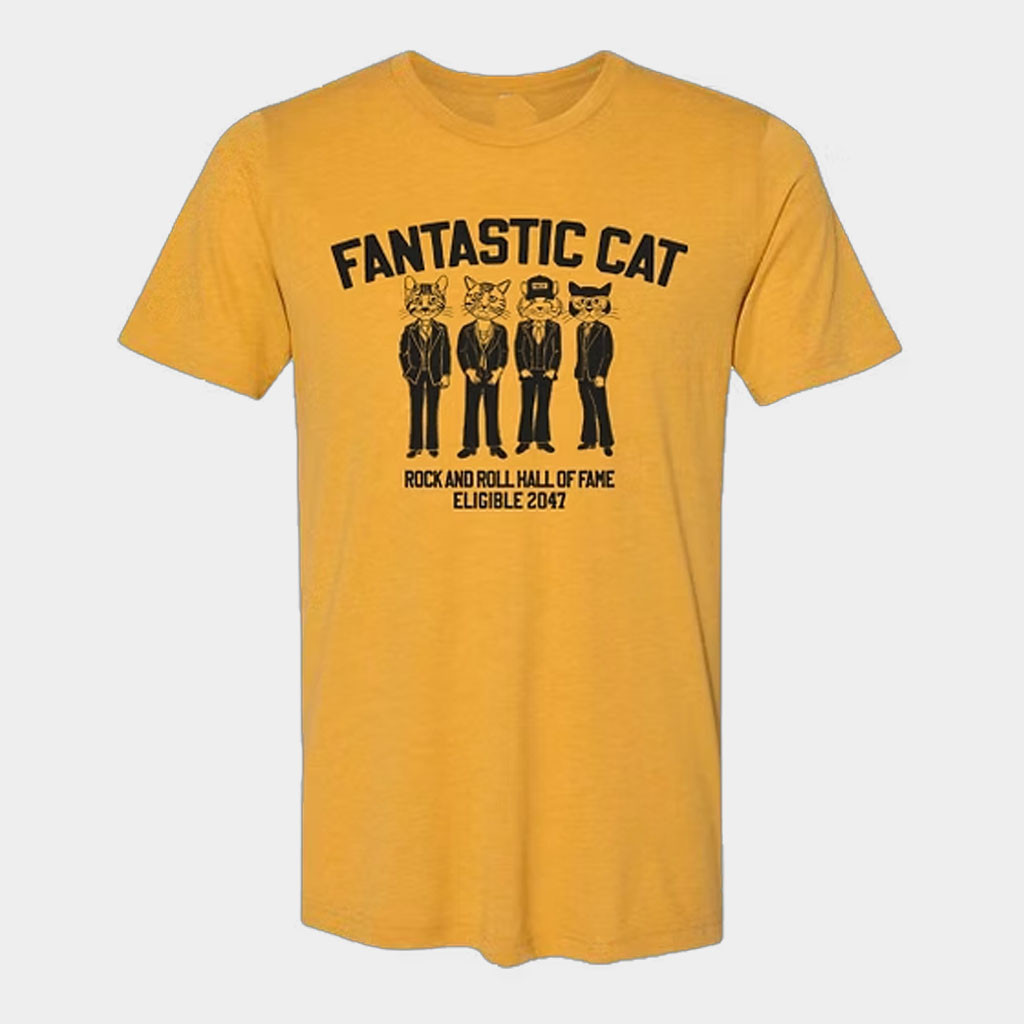 Fantastic Cat Merch Rock And Roll Hall Of Fame T-Shirt Birthday Gifts For Music Fans
