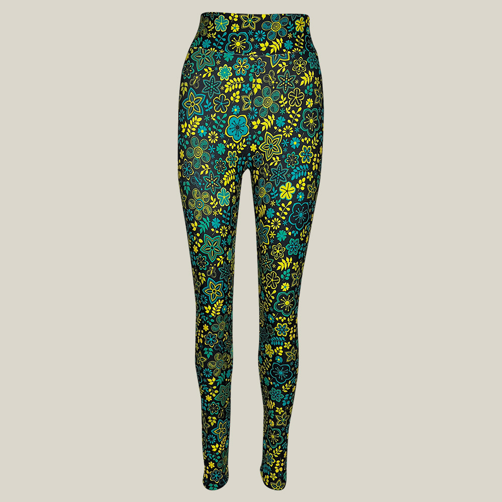Fantasy Flowers Leggings Flower Pattern Yoga Leggings Floral Gifts For Women