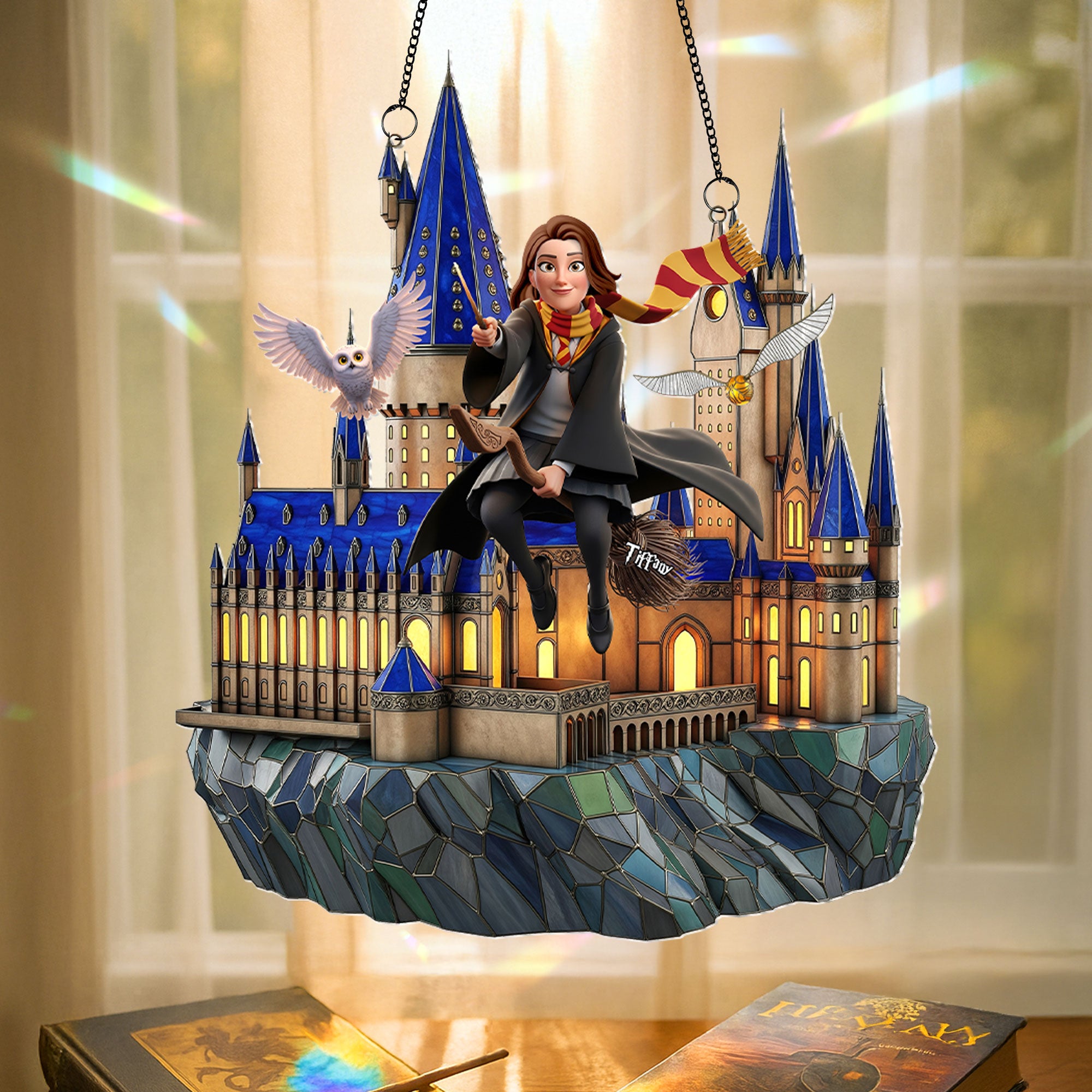 Fantasy Girl Suncatcher - Personalized Gifts For Fantasy Novel Fans - Fun Holiday Ornament Gift