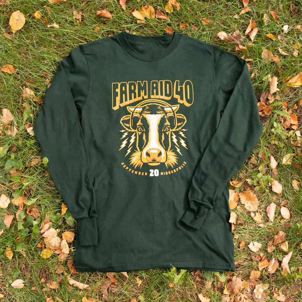 Farm Aid Merch Farm Aid 40 Cow On Headphones Long Sleeve Shirt Husband Christmas Gift Ideas Farm Aid Merch Farm Aid 40 Cow On Headphones Long Sleeve Shirt Husband Christmas Gift Ideas