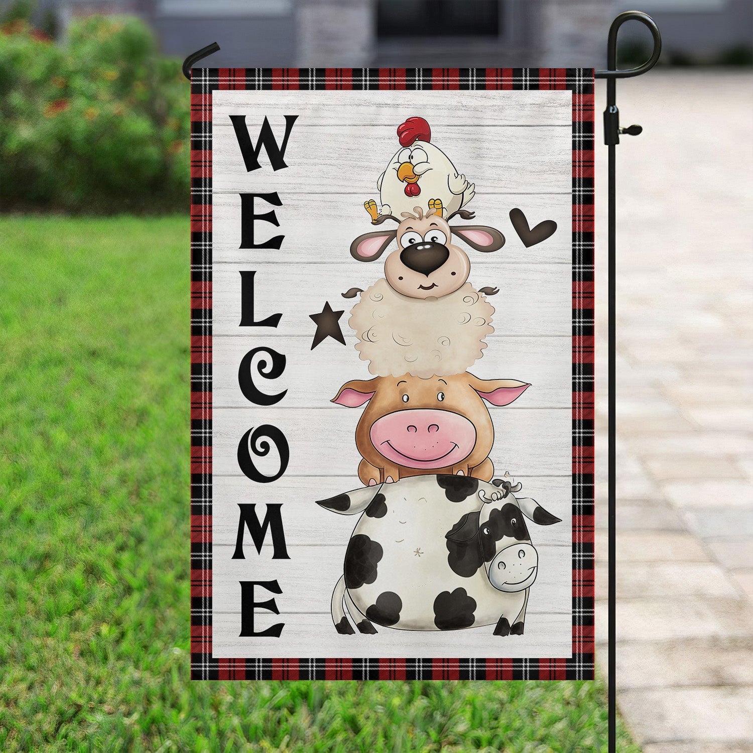 Farm Animals Flag Welcome To My Farm Home Decor Gift For Farm Animals