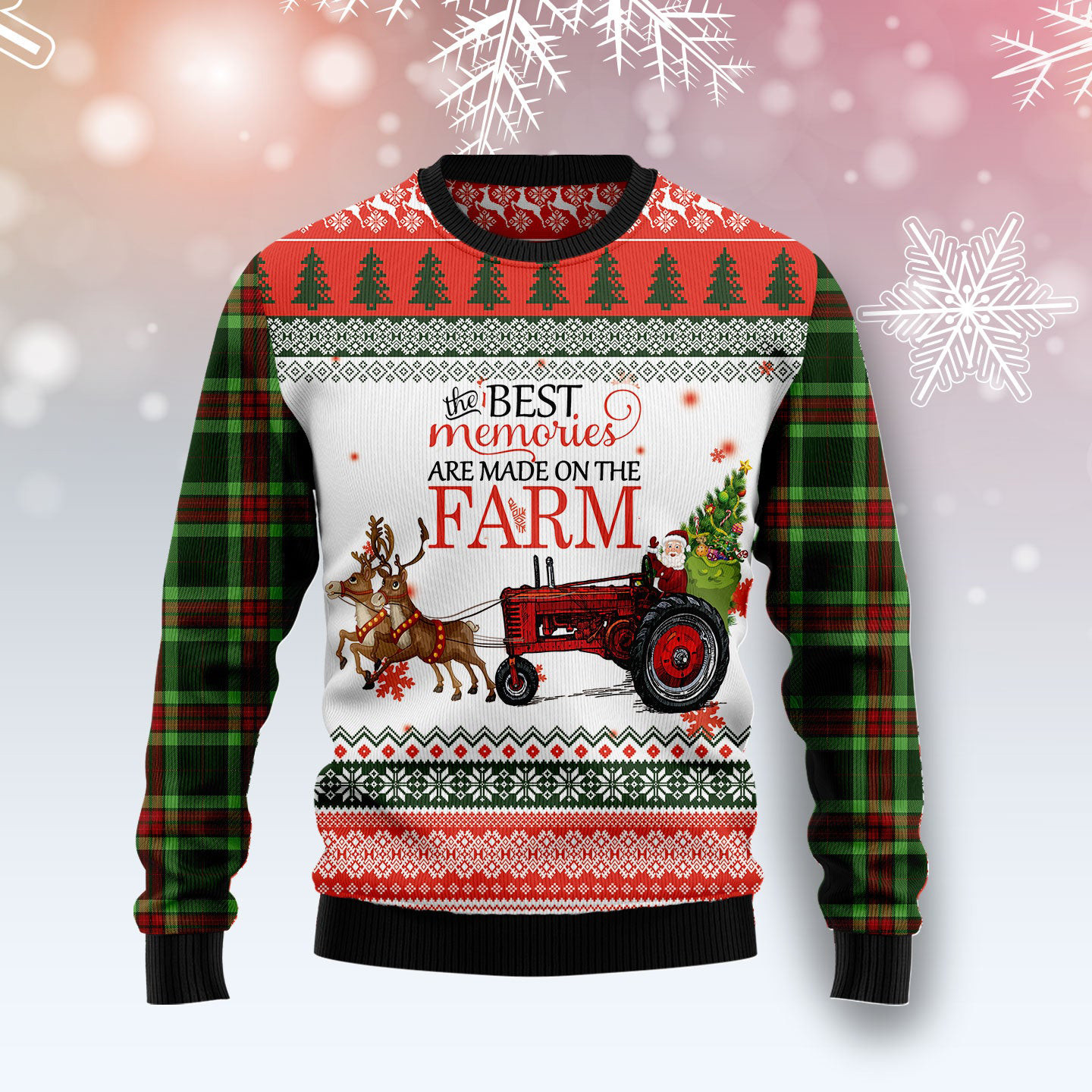 Farm Best Memories Ugly Christmas Sweater Merry Xmas Apparel Christmas Gifts For Farmers