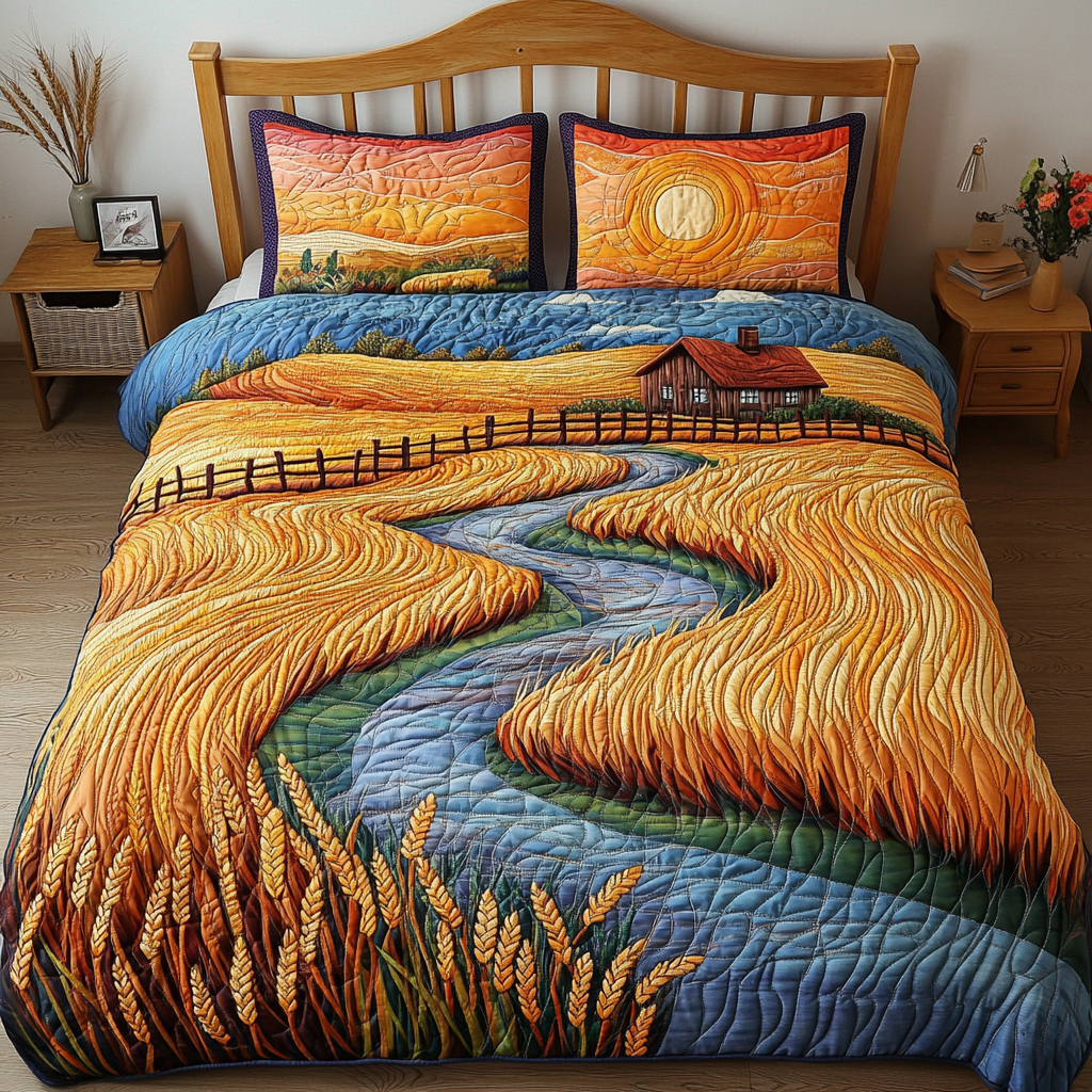 Farm Serenity Quilted Bedding Set Bedroom Farmhouse Decor Ideas Family Holiday Gifts