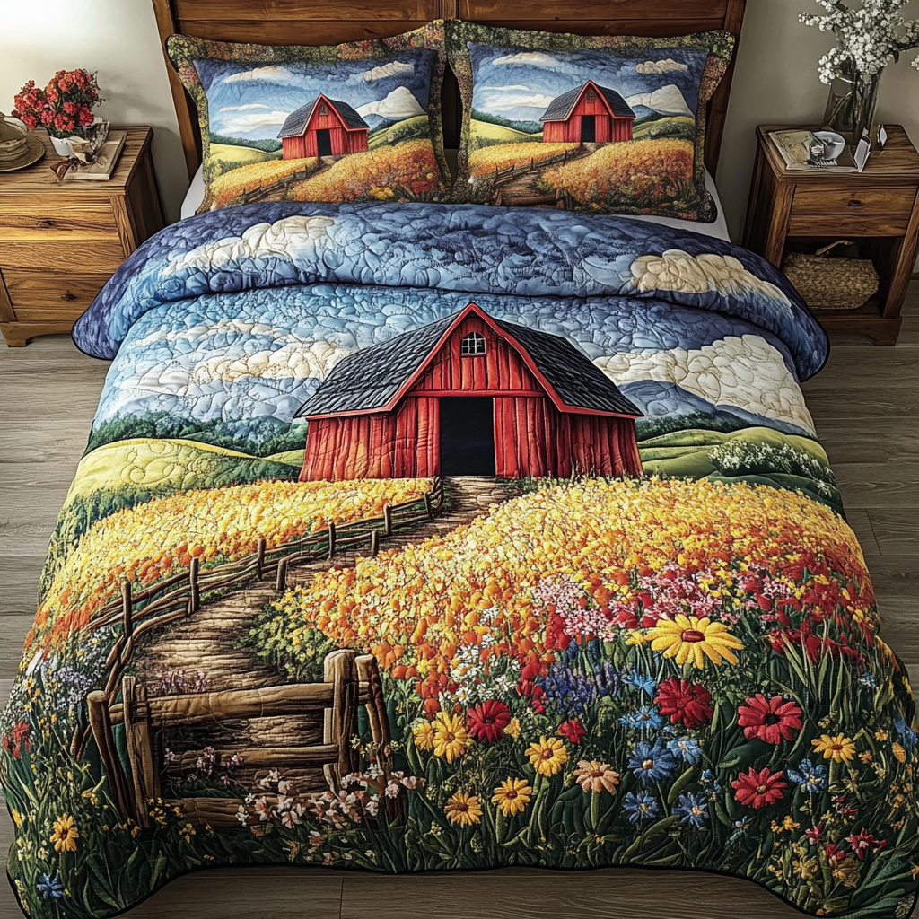 Farmhouse Dreams Quilted Bedding Set Farmhouse Style Bedroom Decor Christmas Presents 2025