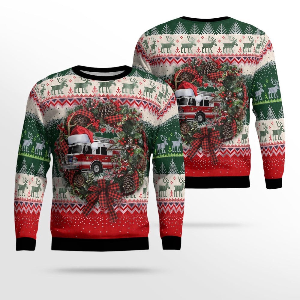 Farmingdale New York South Farmingdale Fire Department Christmas Ugly Sweater Xmas Unisex Sweater Christmas Gifts For Men Women