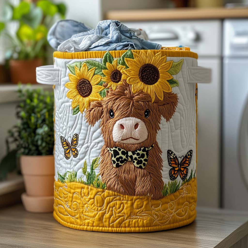 Farmstead Spirit Quilted Laundry Basket Ideal Gift For Mom