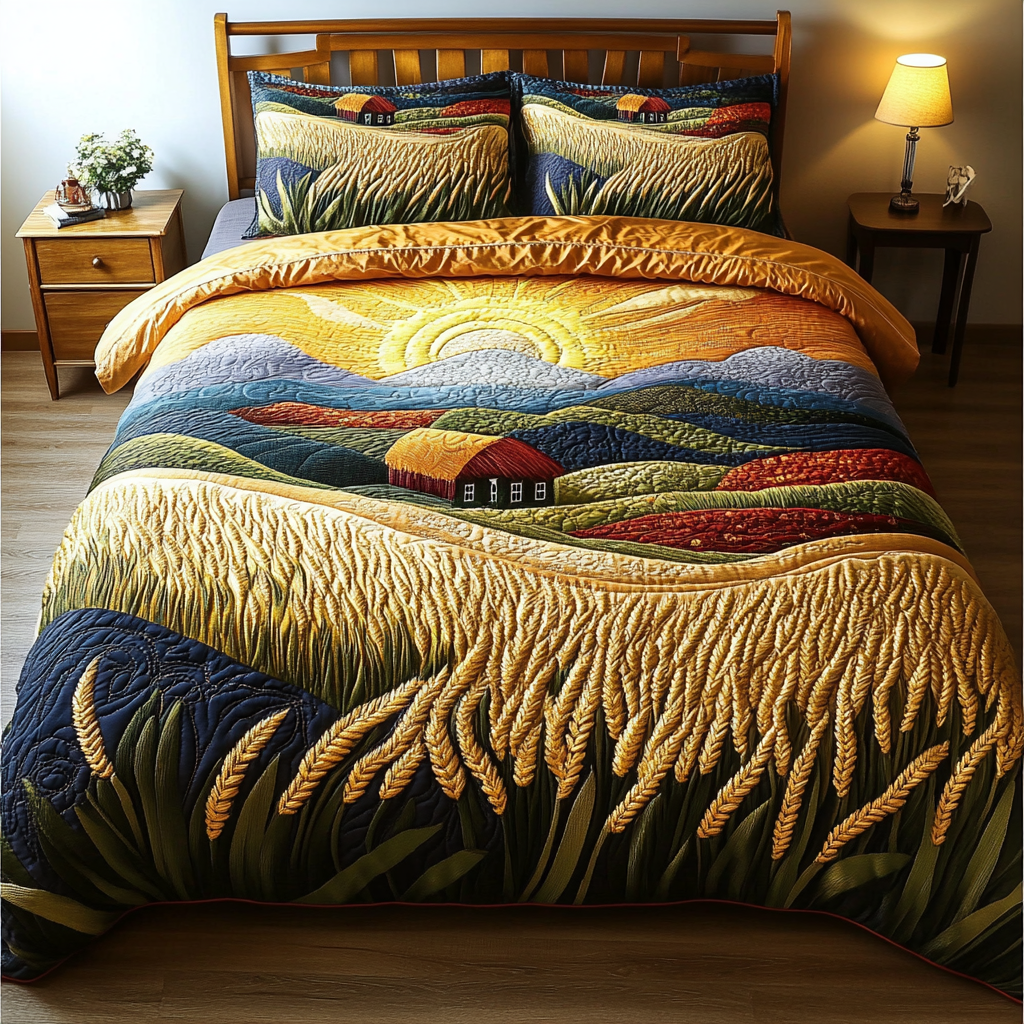 Farmview Serenity Quilted Bedding Set Farm Bedroom Decorating Ideas Unique Gifts For Family