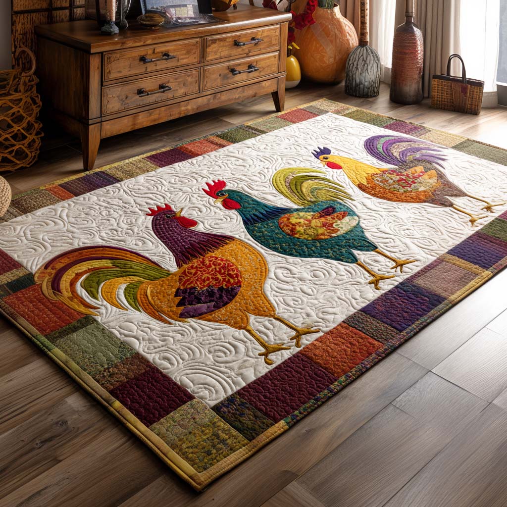 Farmyard Friends Area Rug Dining Room Decor Chicken Novelty Gifts