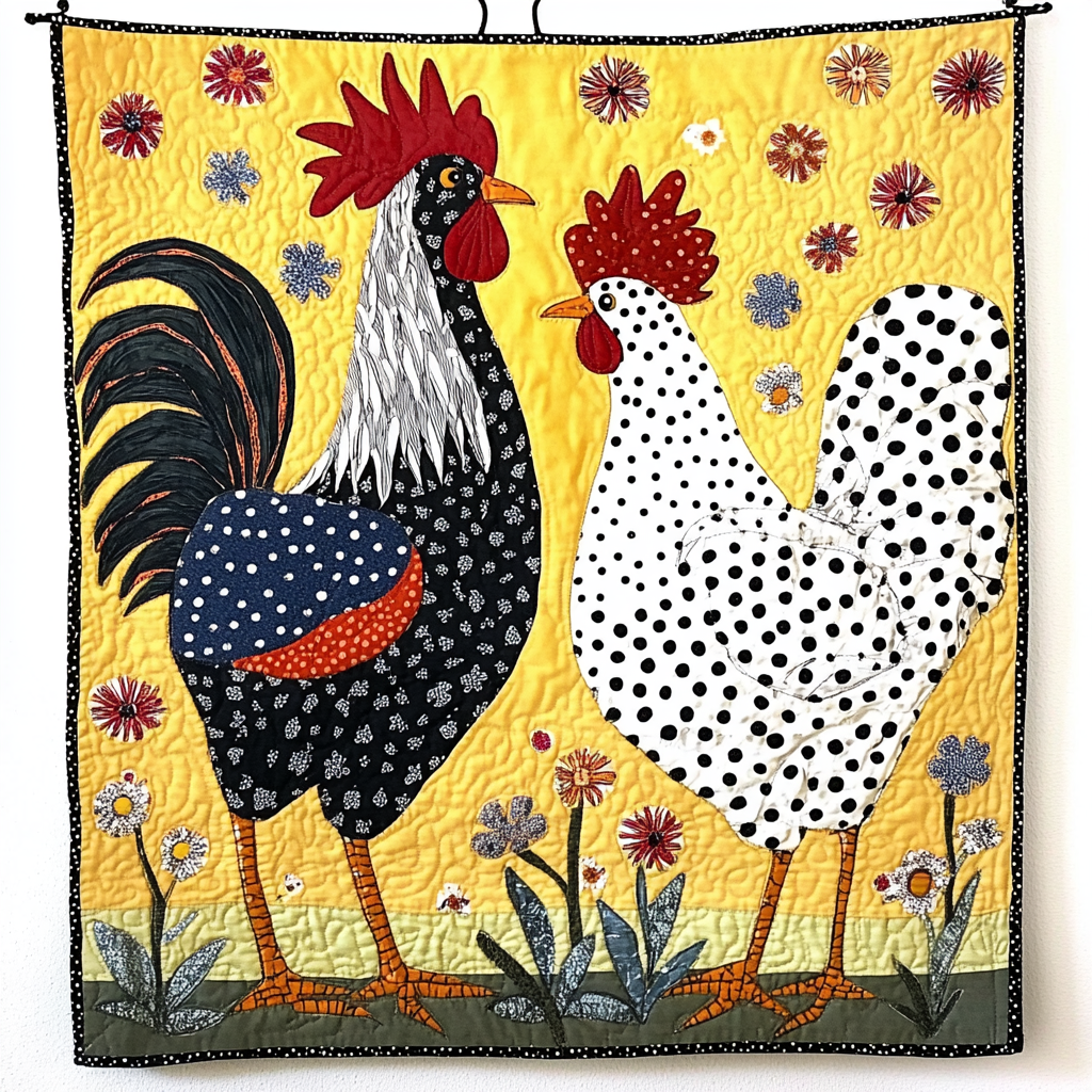 Farmyard Frolic Quilted Blanket Presents For Chicken Love