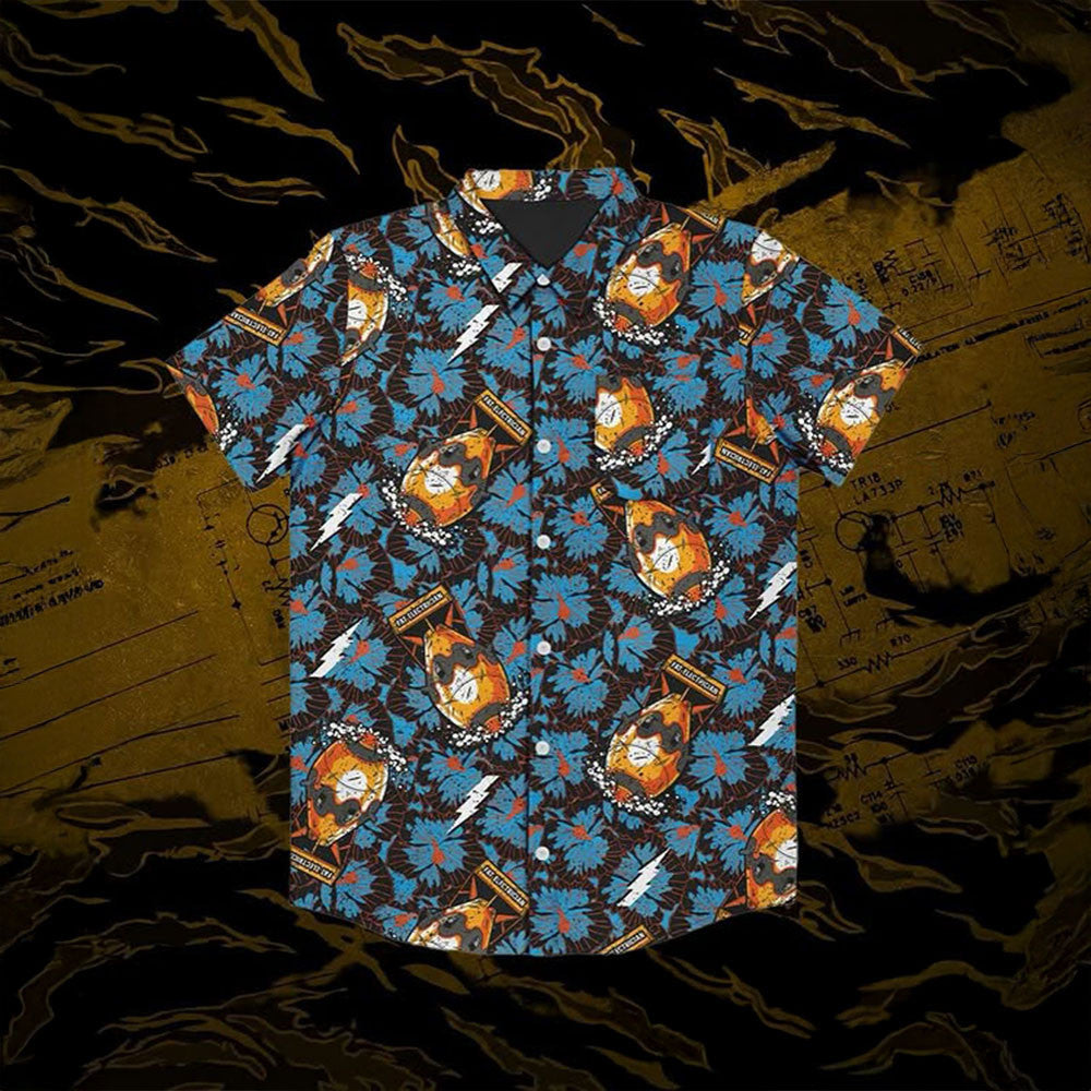 Fat Electrician Merch TFE Bomb Button Up Shirt Father's Day Gifts For Dad