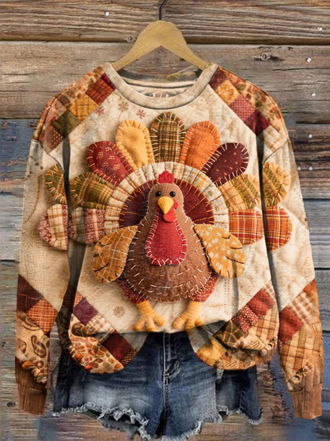 Fat Turkey Thanksgiving Sweatshirt Thanksgiving Merch Presents For Turkey Fans