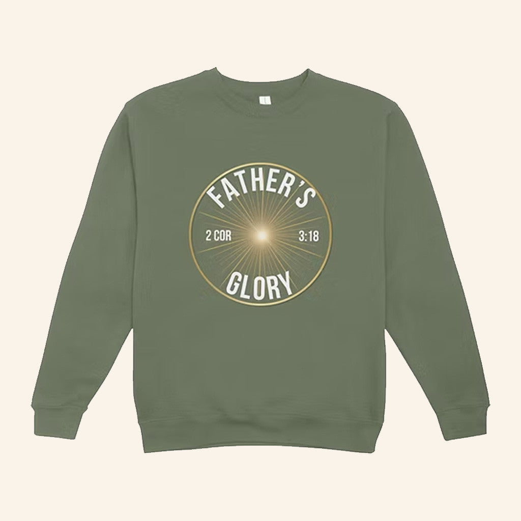 Father's Glory Merch Fathers Glory Olive Crewneck Sweatshirt Birthday Presents For Boyfriend Father's Glory Merch Fathers Glory Olive Crewneck Sweatshirt Birthday Presents For Boyfriend