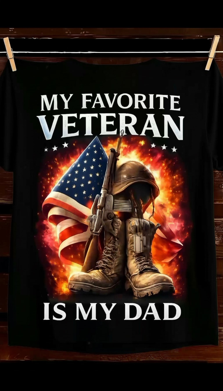 Favorite Veteran Dad T Shirt 1776 2026 250th Anniversary Patriotic Apparel Gift For Dad