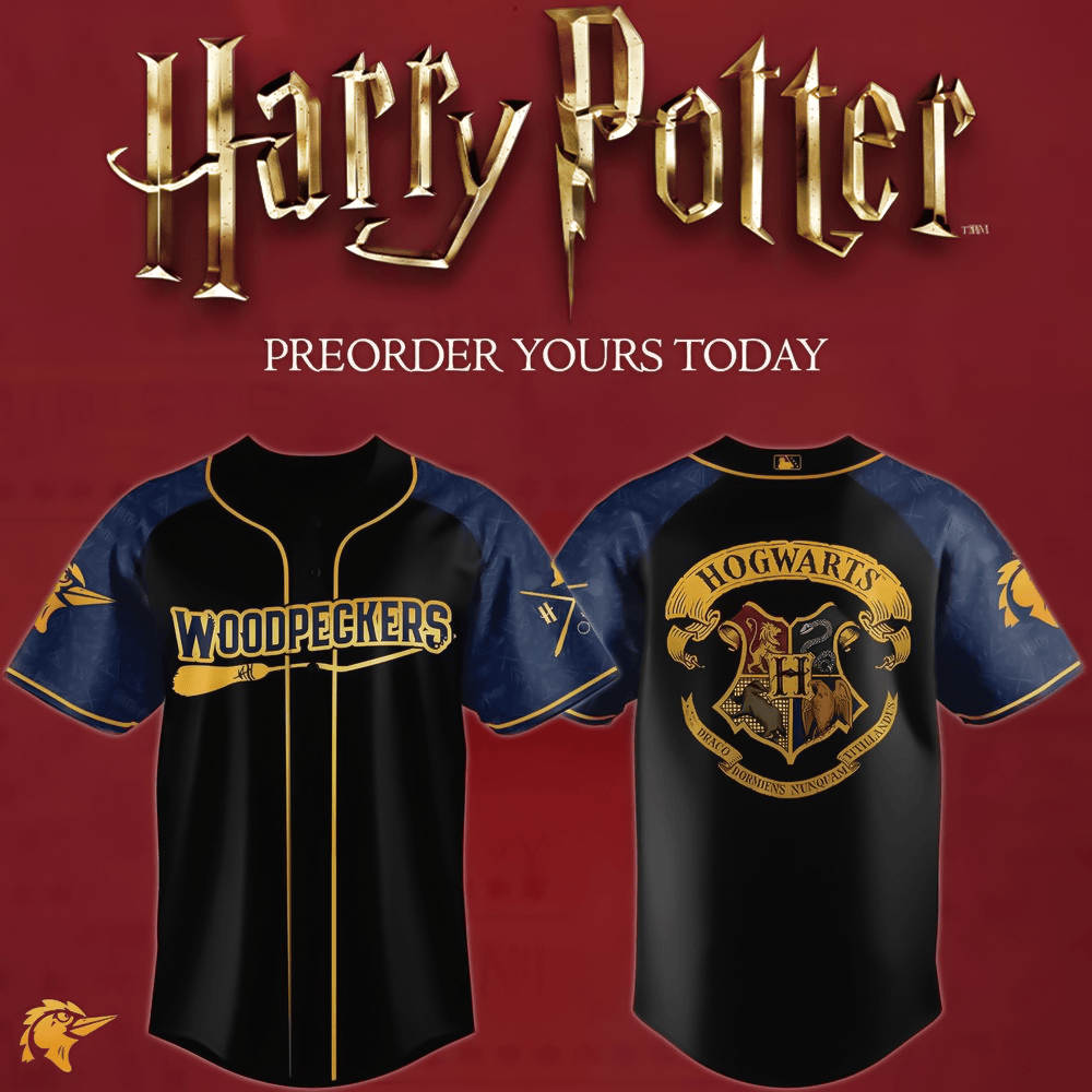 Fayetteville Woodpeckers x Harry Potter Limited Edition Baseball Jersey Gift Ideas For Husband