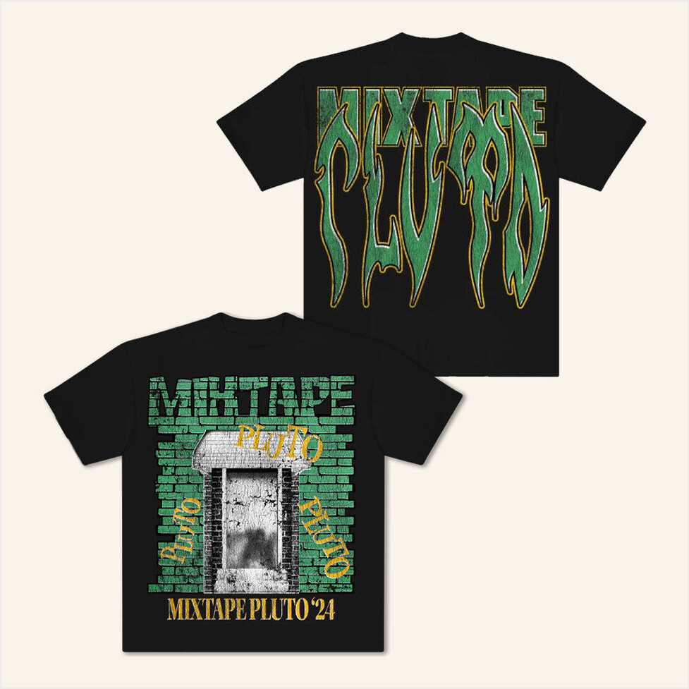 Fbg Merch Mixtape Pluto Black T-Shirt Unique Gift For Boyfriend Birthday Gifts For Friends