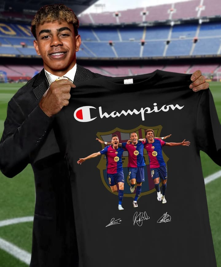 FC Barcelona Champion T-Shirt F.C. Barcelona Themed Gifts For Fans For Him