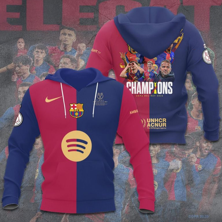 FC Barcelona Champions Copa De Rey 2025 Hoodie Gift For FC Barcelona Fans
