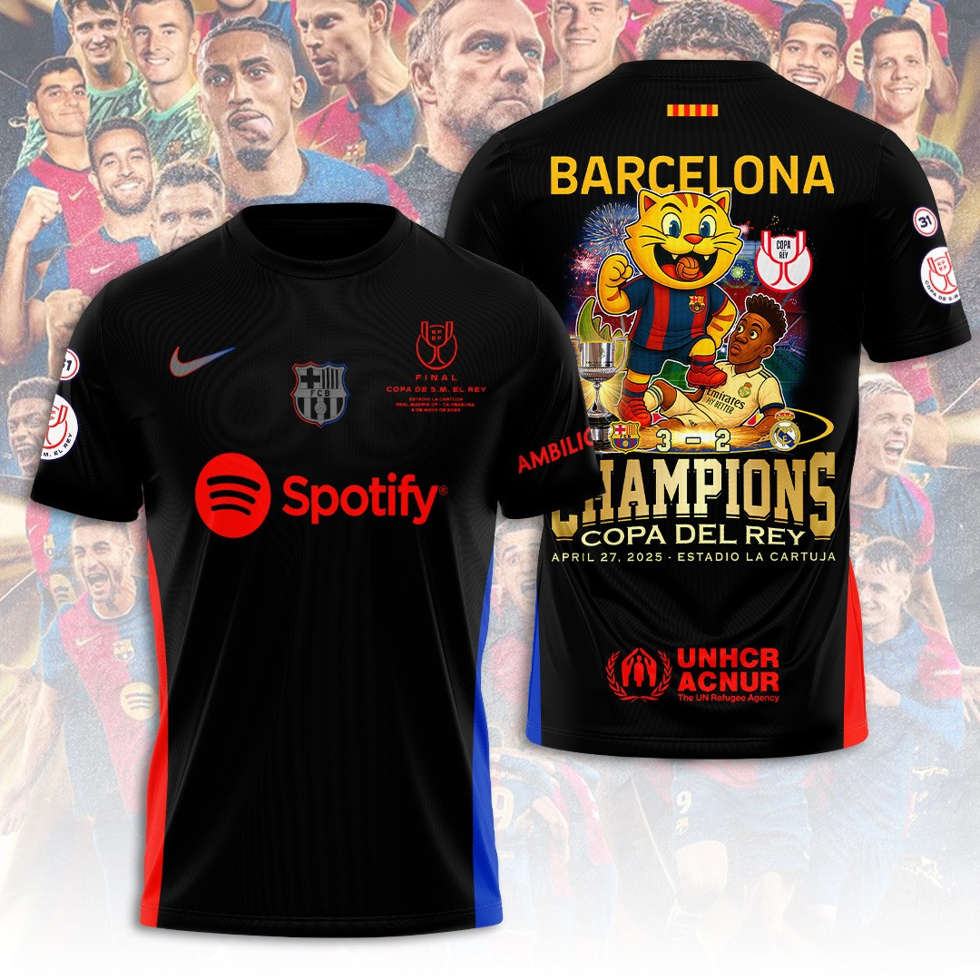 FC Barcelona Champions Copa Del Rey 2025 T-Shirt Unique Gifts For Football Lovers