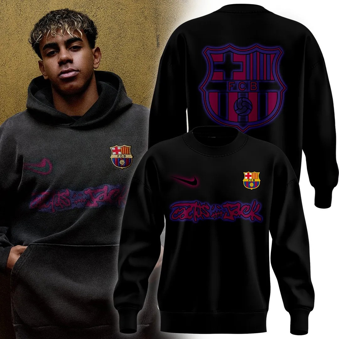 FC BARCELONA x TRAVIS SCOTT 24 25 Men's Sweatshirt Good Gifts For Soccer Fans