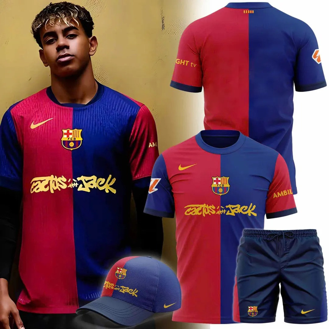 FC Barcelona x Travis Scott 24 25 Men's T-Shirt Present Gifts For Fan Lovers