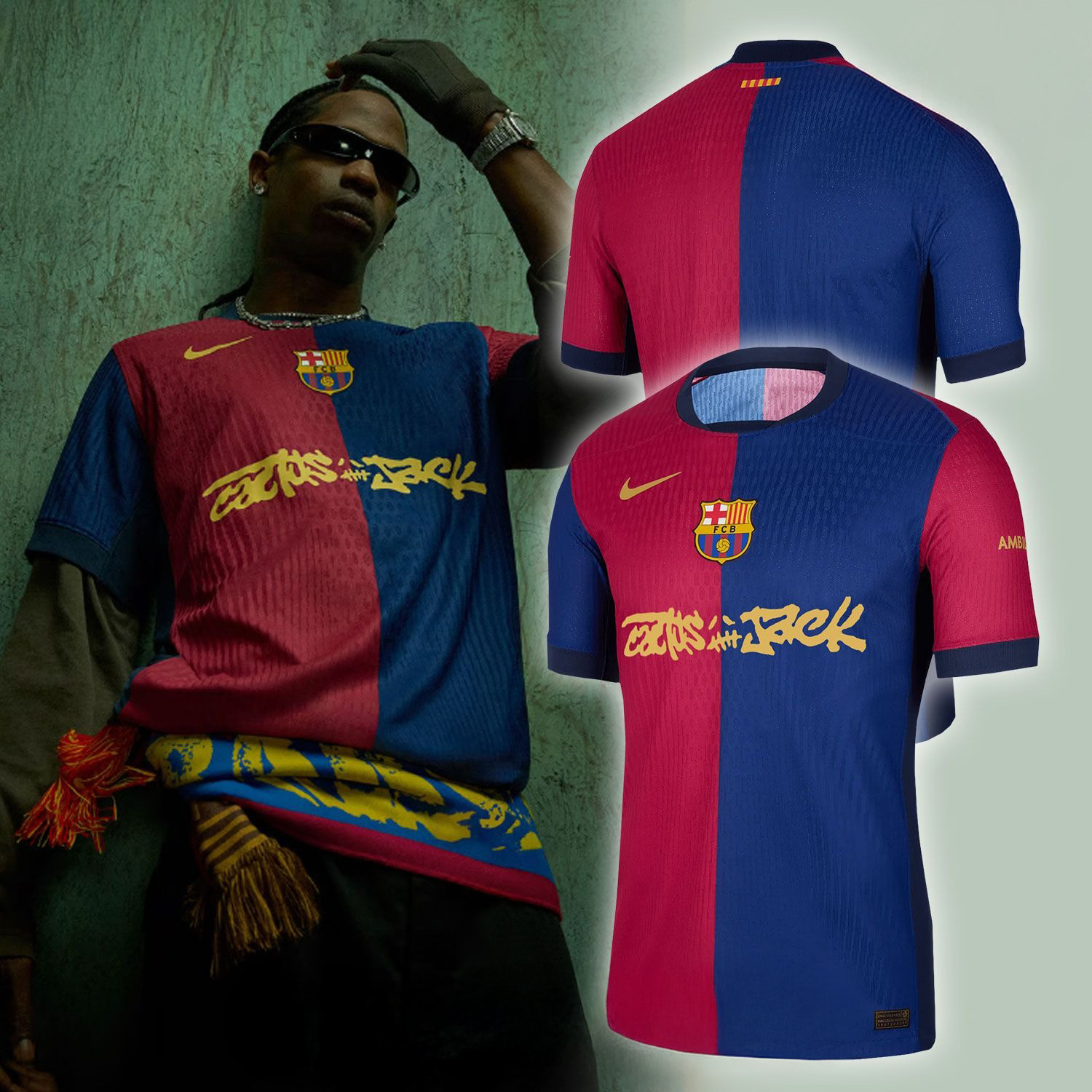 FC Barcelona x Travis Scott Special Cactus Jack Soccer Jersey Gift For FC Barcelona Fans