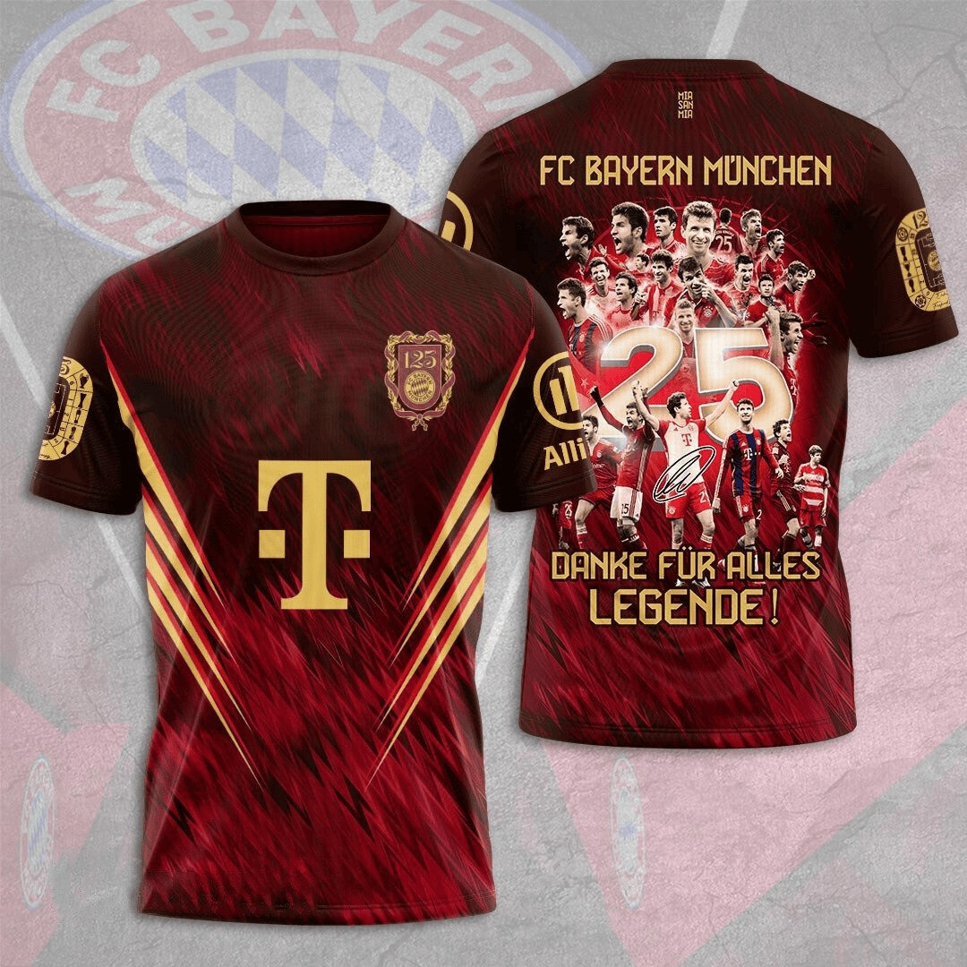 FC Bayern Munich Danke Fur Alles Legende T-Shirt Gifts For Racing Fans