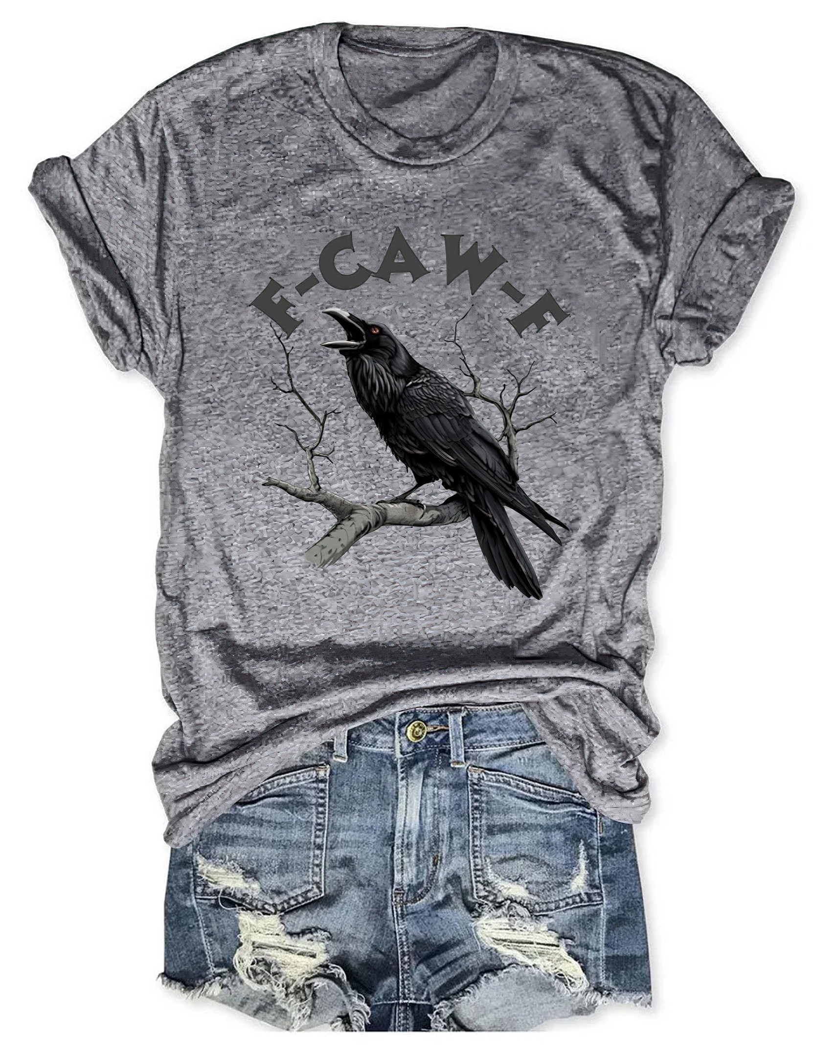 Fcawf Funny Crow T-Shirt Dark Humor Shirt Best Gifts For Raven Lovers