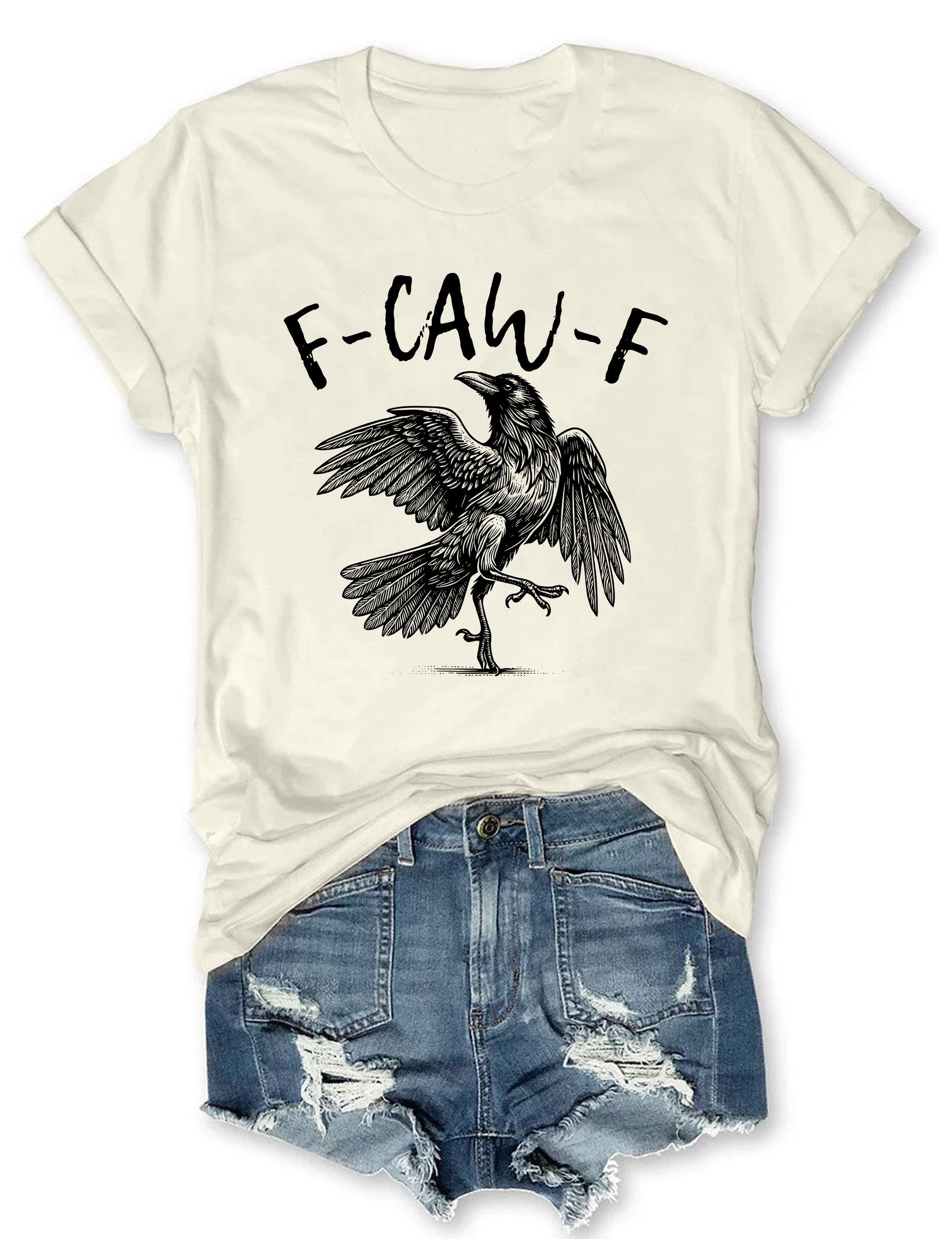 Fcawf Raven T-Shirt Animal Themed Meme Shirt Gifts For Raven Lovers