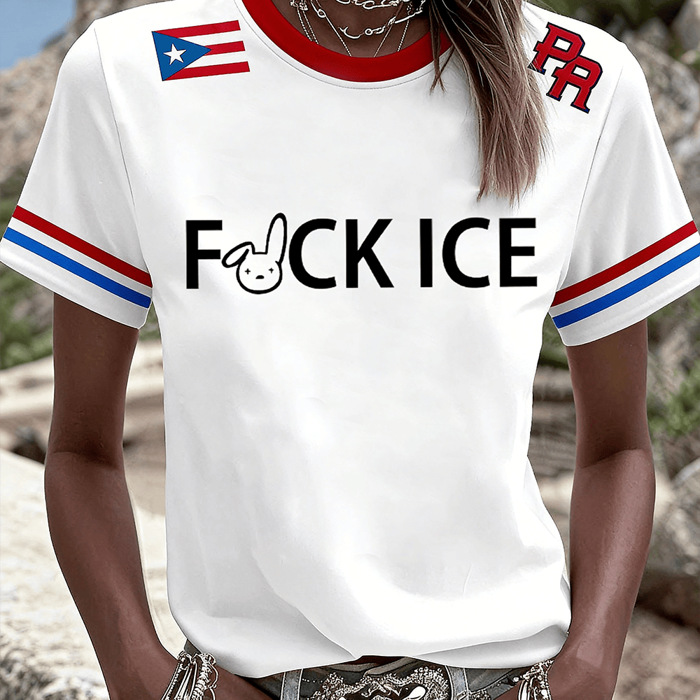 Fck ICE Bad Bunny T-Shirt Abolish ICE Bad Bunny Clothes Gift Ideas For Her