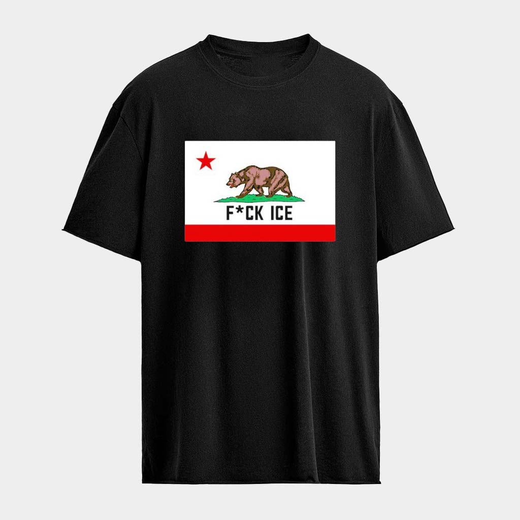 Fck ICE California Bear Flag T-Shirts Unique Gifts For Father