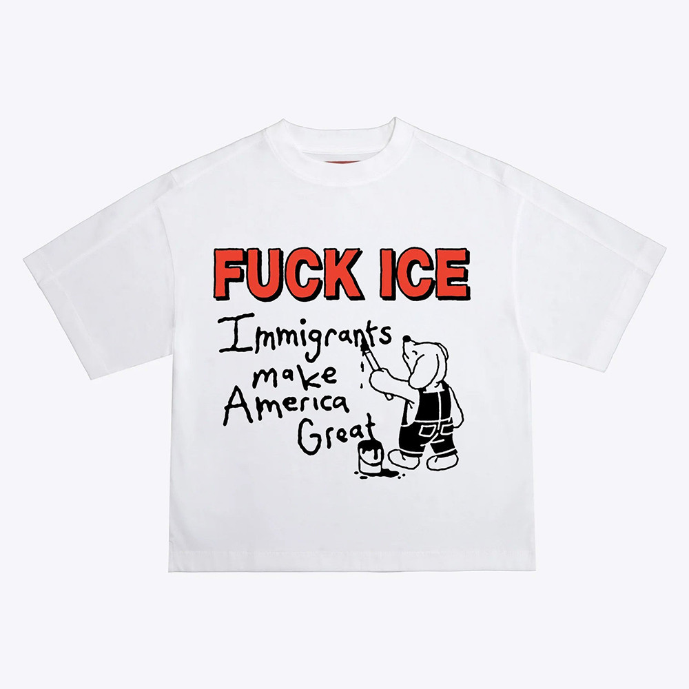 Fck ICE Immigrants Make America Great Crop Top Resist Authority Clothes Gifts For Enthusiasts
